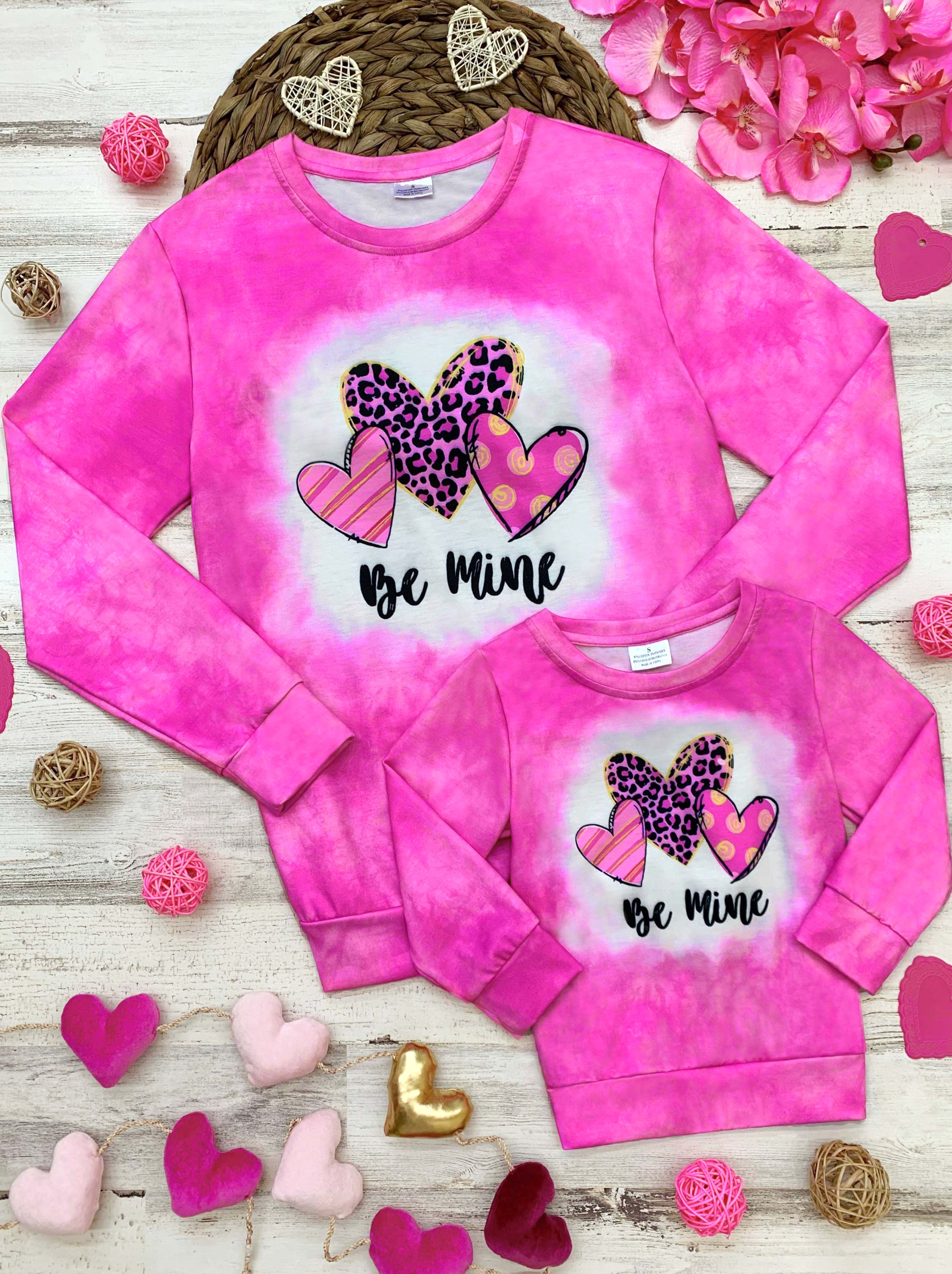 Mommy and Me Be Mine Tie Dye Top - Image 2