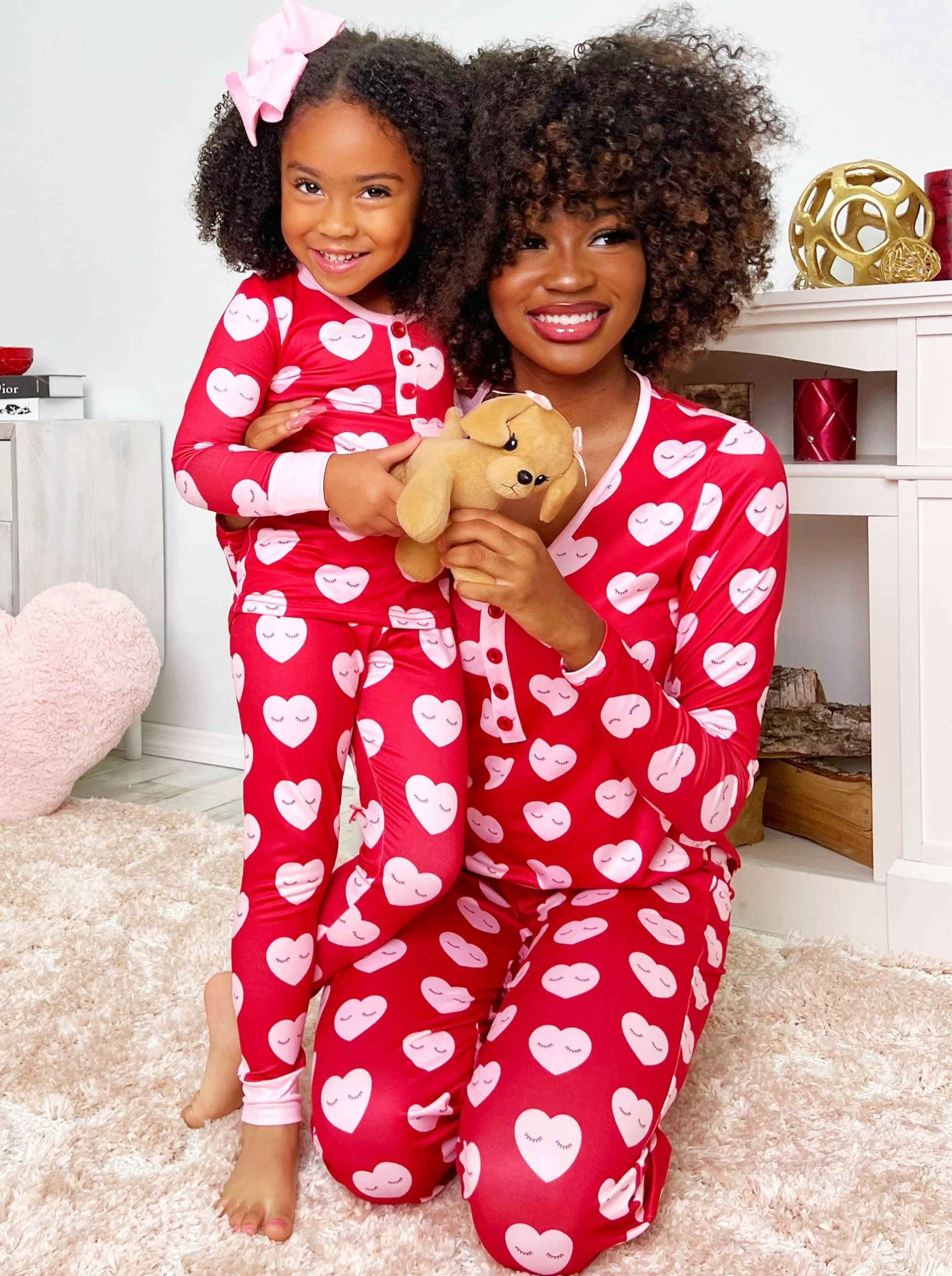Mommy and Me Beating Hearts Pajama Set - Image 2