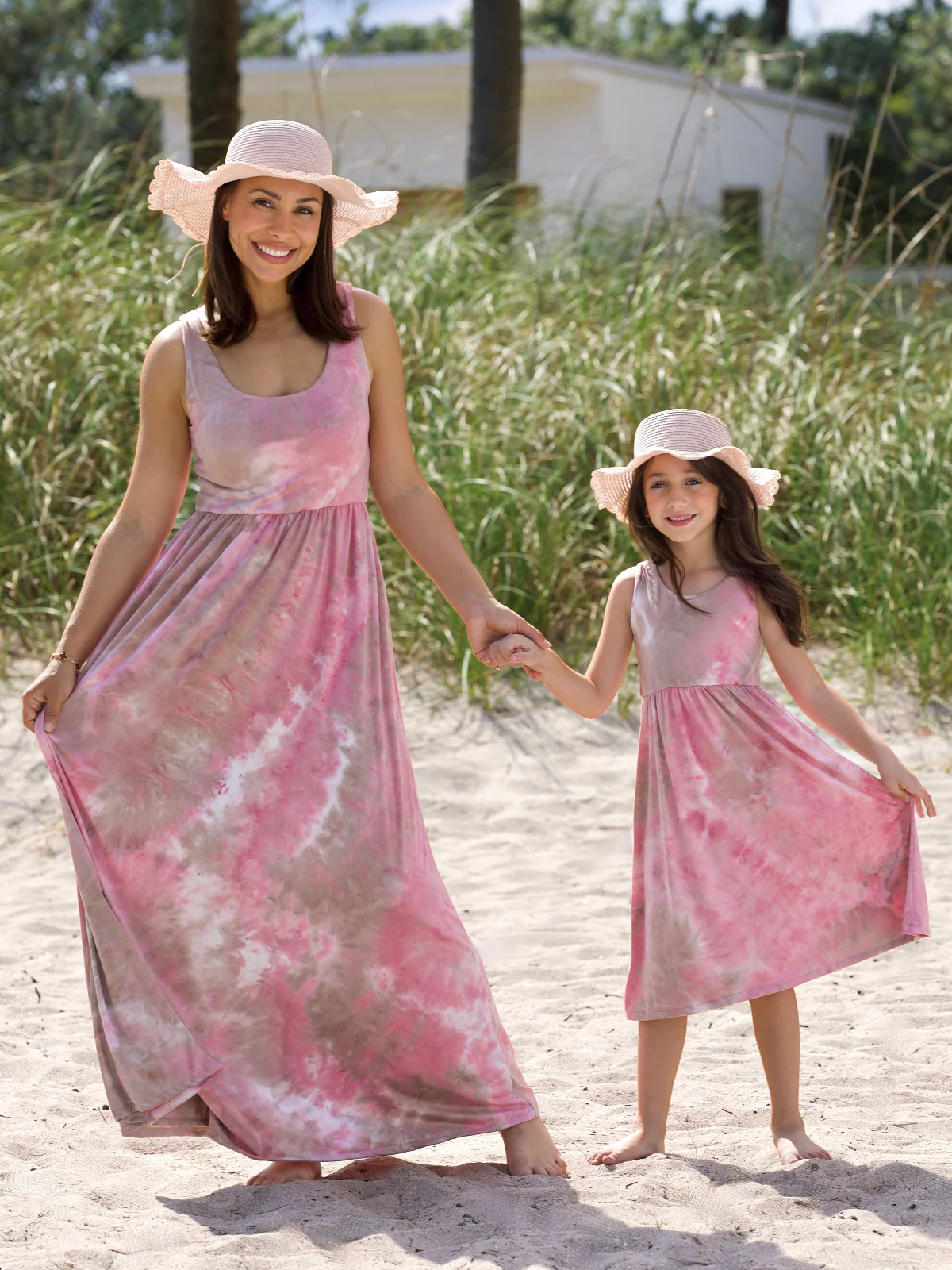 Mommy and Me Blush Breeze Tie-Dye Maxi Dress - Image 2