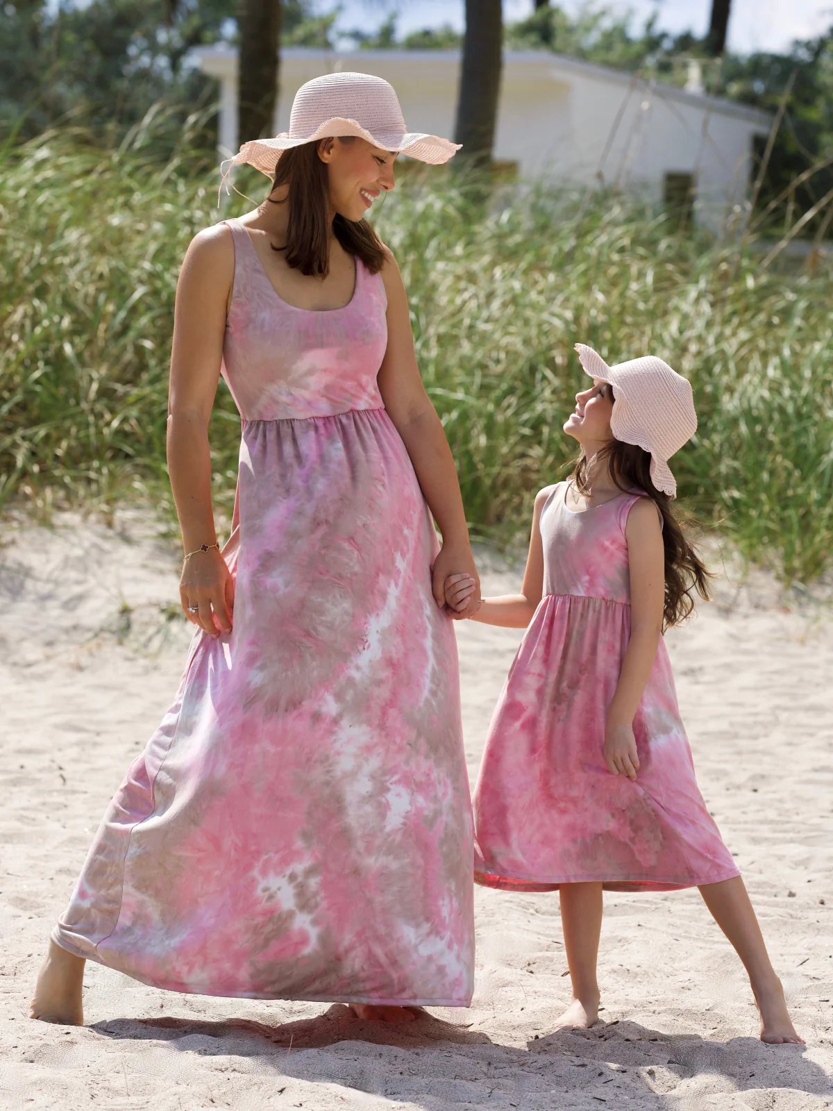 Mommy and Me Blush Breeze Tie-Dye Maxi Dress - Image 3