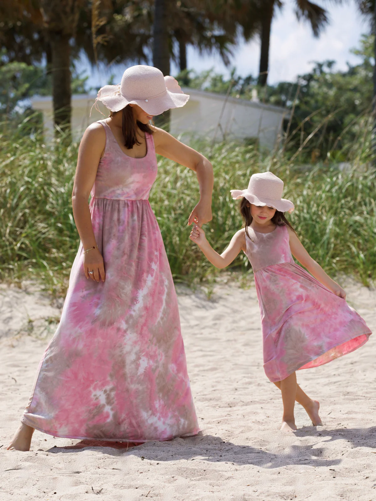 Mommy and Me Blush Breeze Tie-Dye Maxi Dress - Image 4