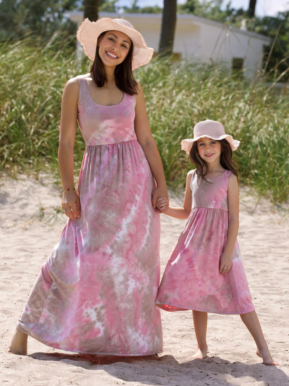 Mommy and Me Blush Breeze Tie-Dye Maxi Dress - Image 5
