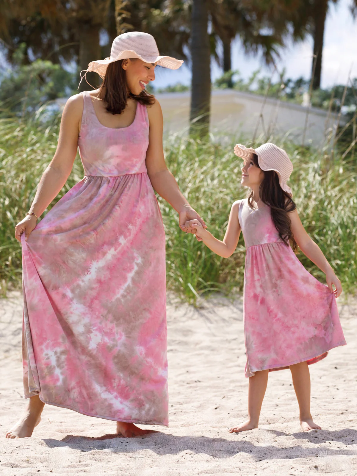 Mommy and Me Blush Breeze Tie-Dye Maxi Dress - Image 6