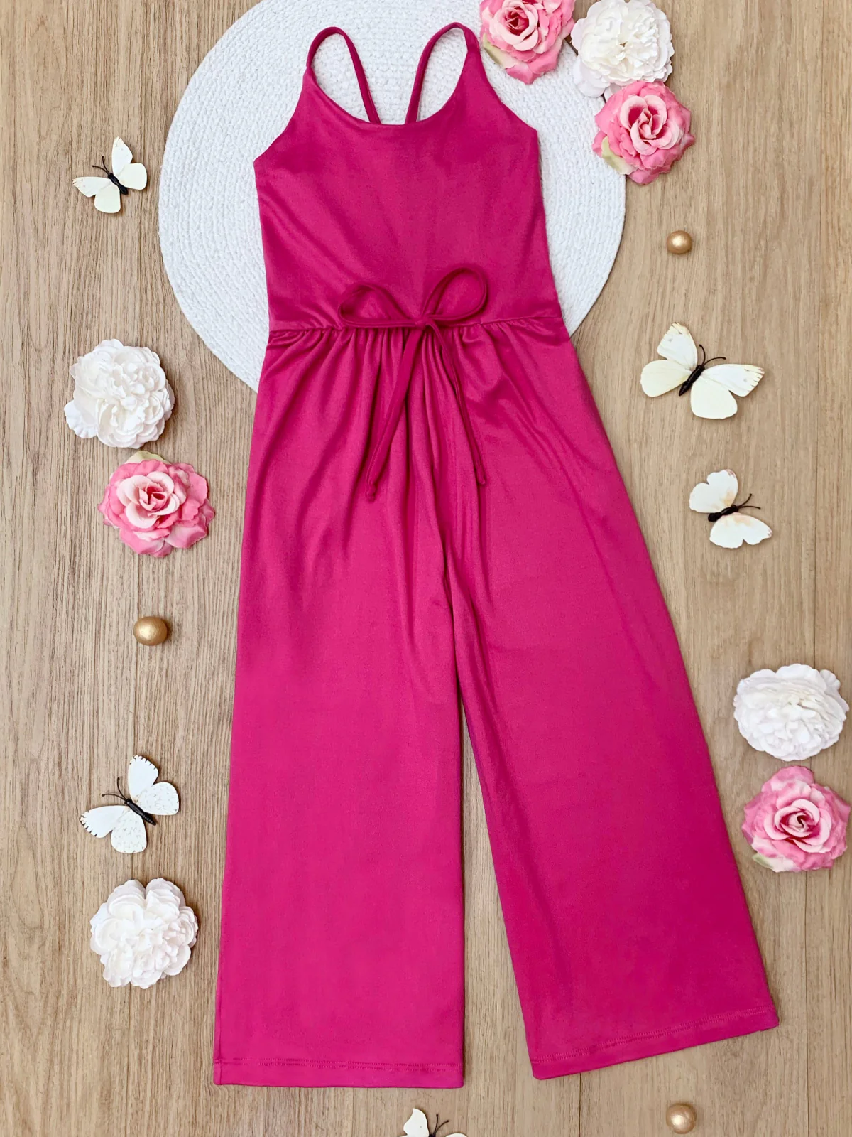 Mommy and Me Blushing Beauties Fuchsia Jumpsuit - Image 4