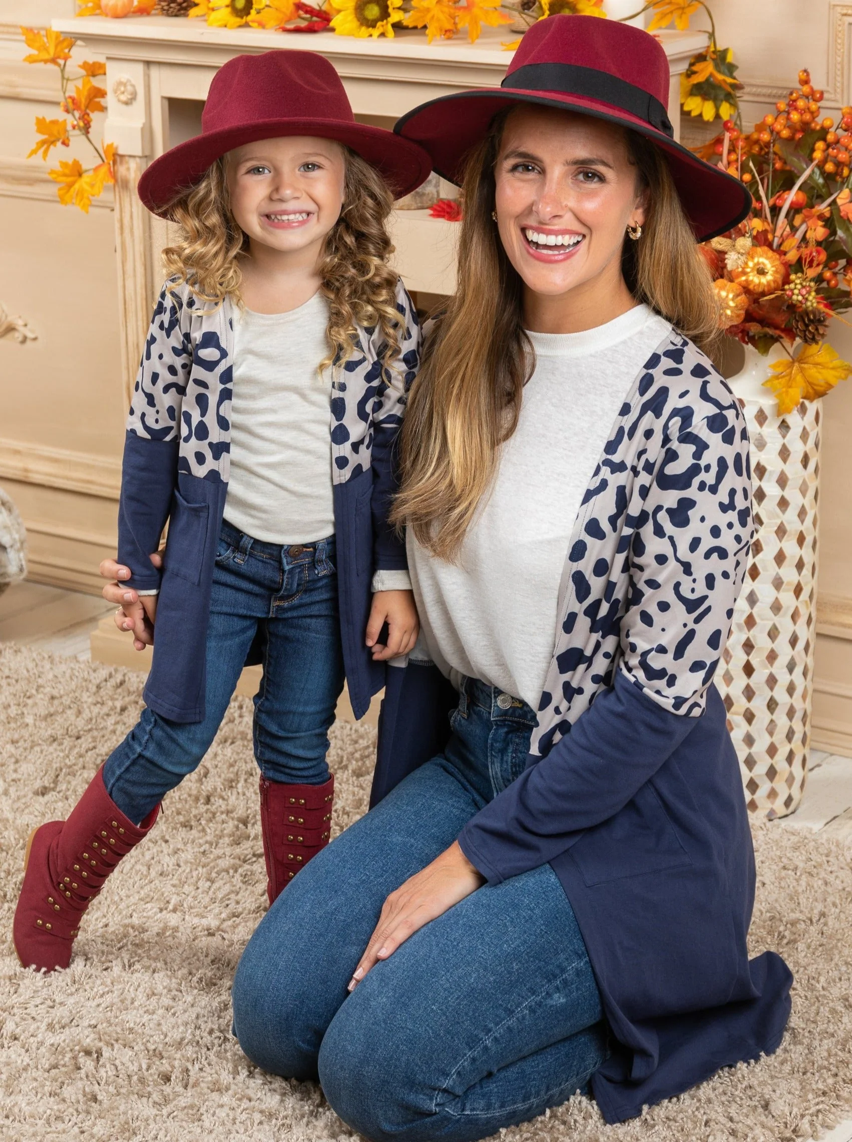 Mommy and Me Oversized Leopard Colorblock Cardigans - Image 4