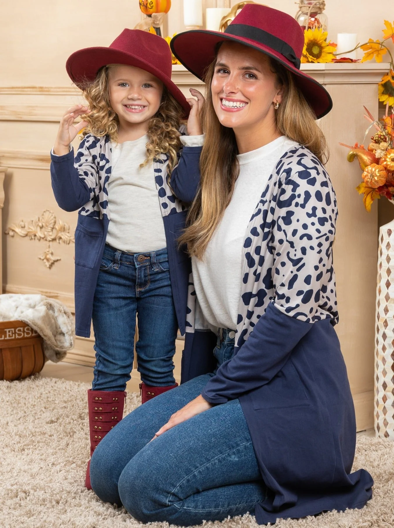Mommy and Me Oversized Leopard Colorblock Cardigans - Image 5
