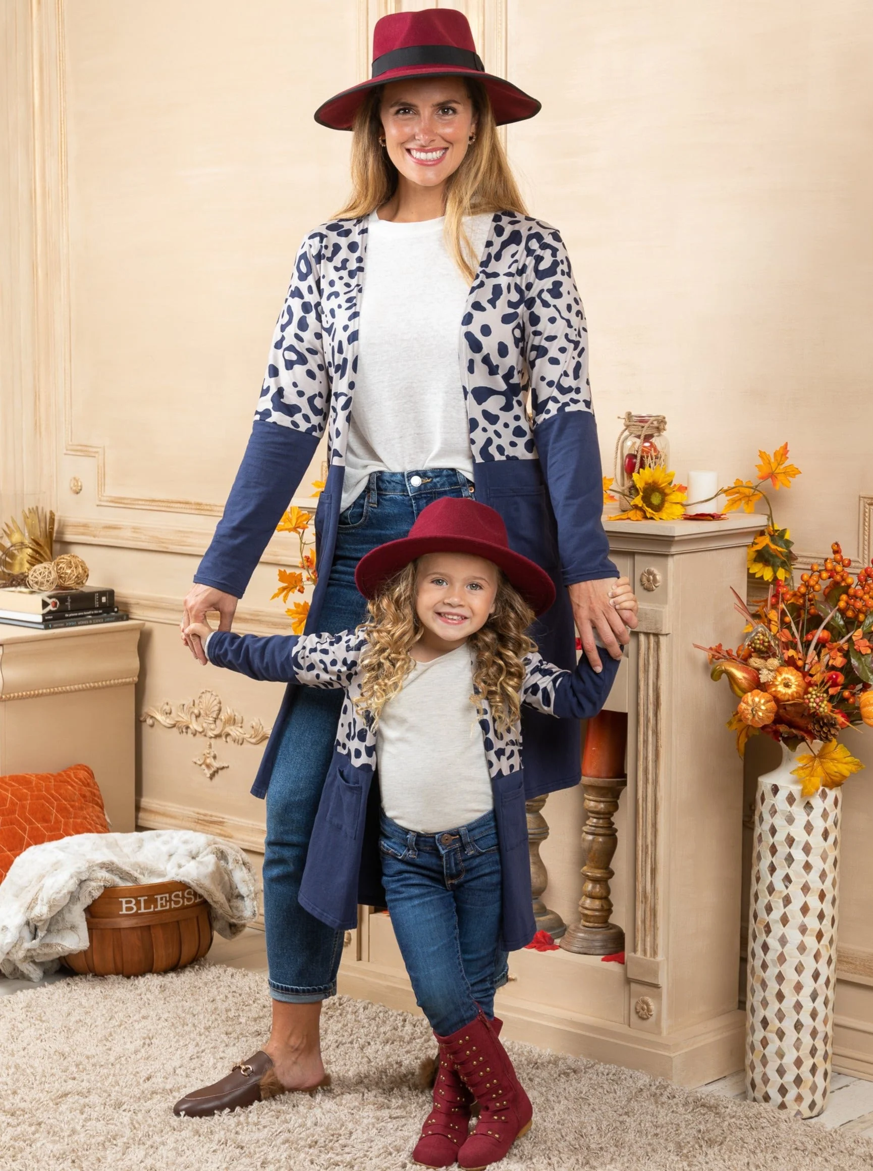 Mommy and Me Oversized Leopard Colorblock Cardigans - Image 6