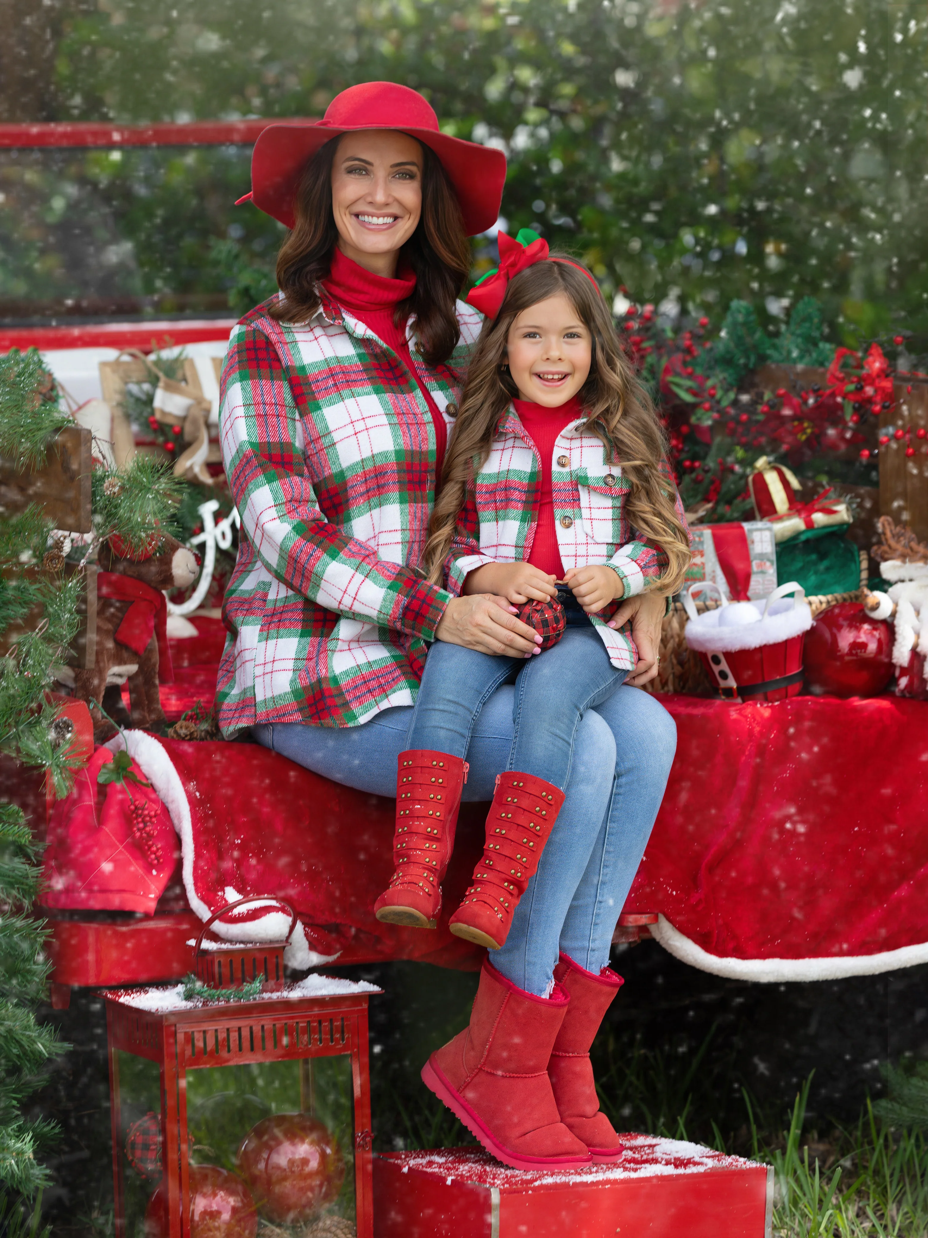 Mommy and Me Festive Plaid Flannel Shacket - Image 3