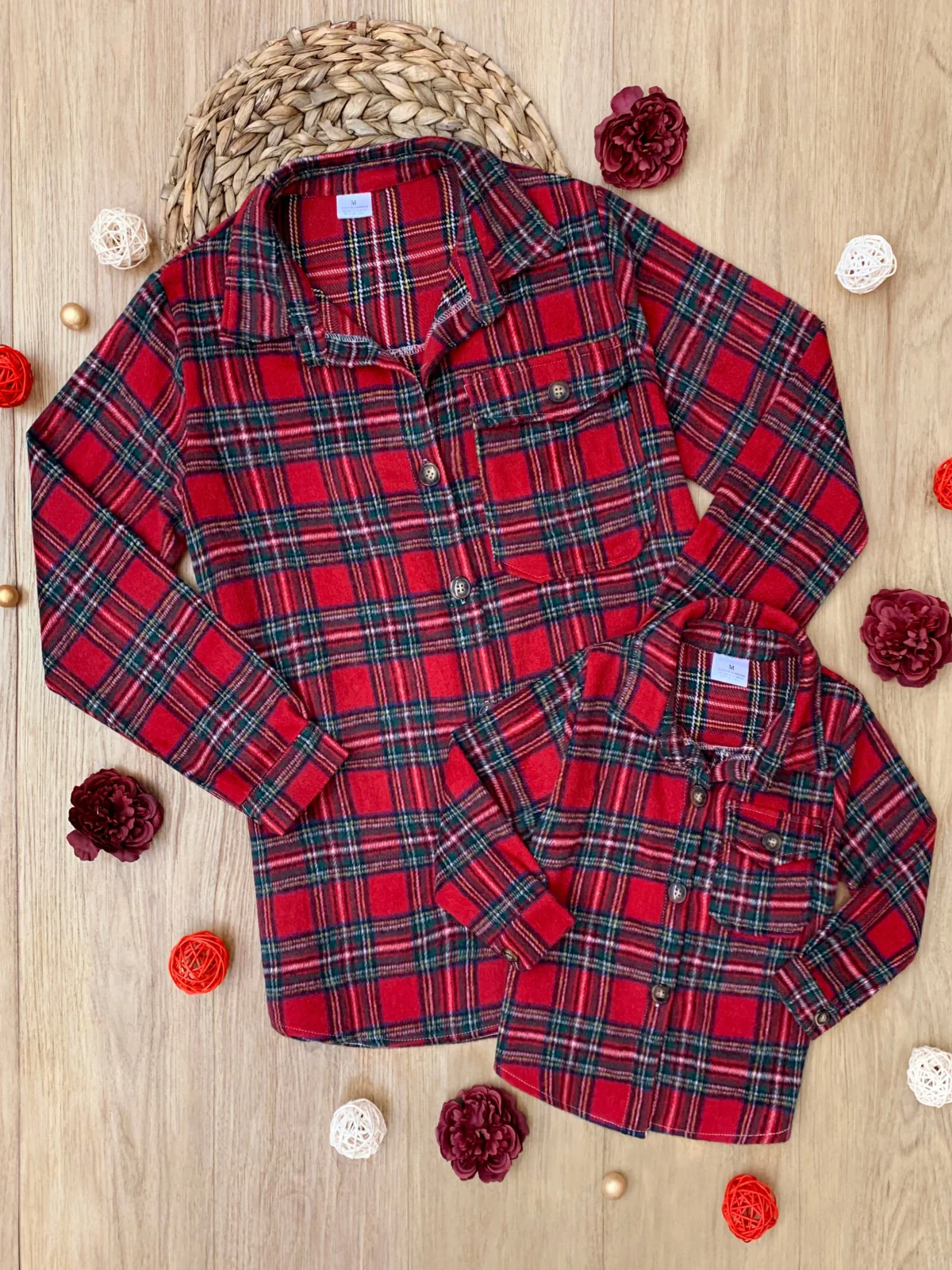 Mommy and Me Holiday Plaid Shacket - Image 4