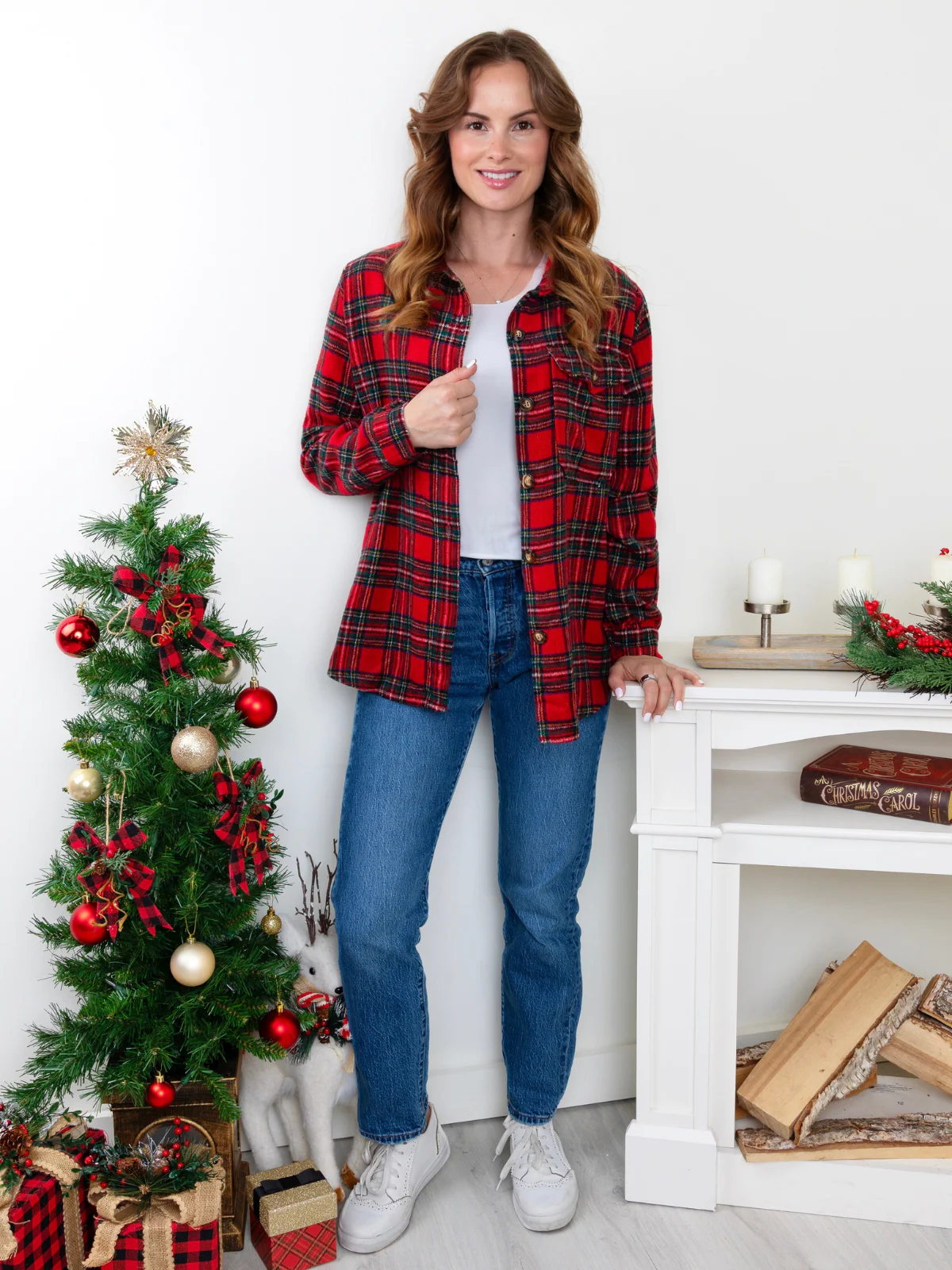 Mommy and Me Holiday Plaid Shacket - Image 5