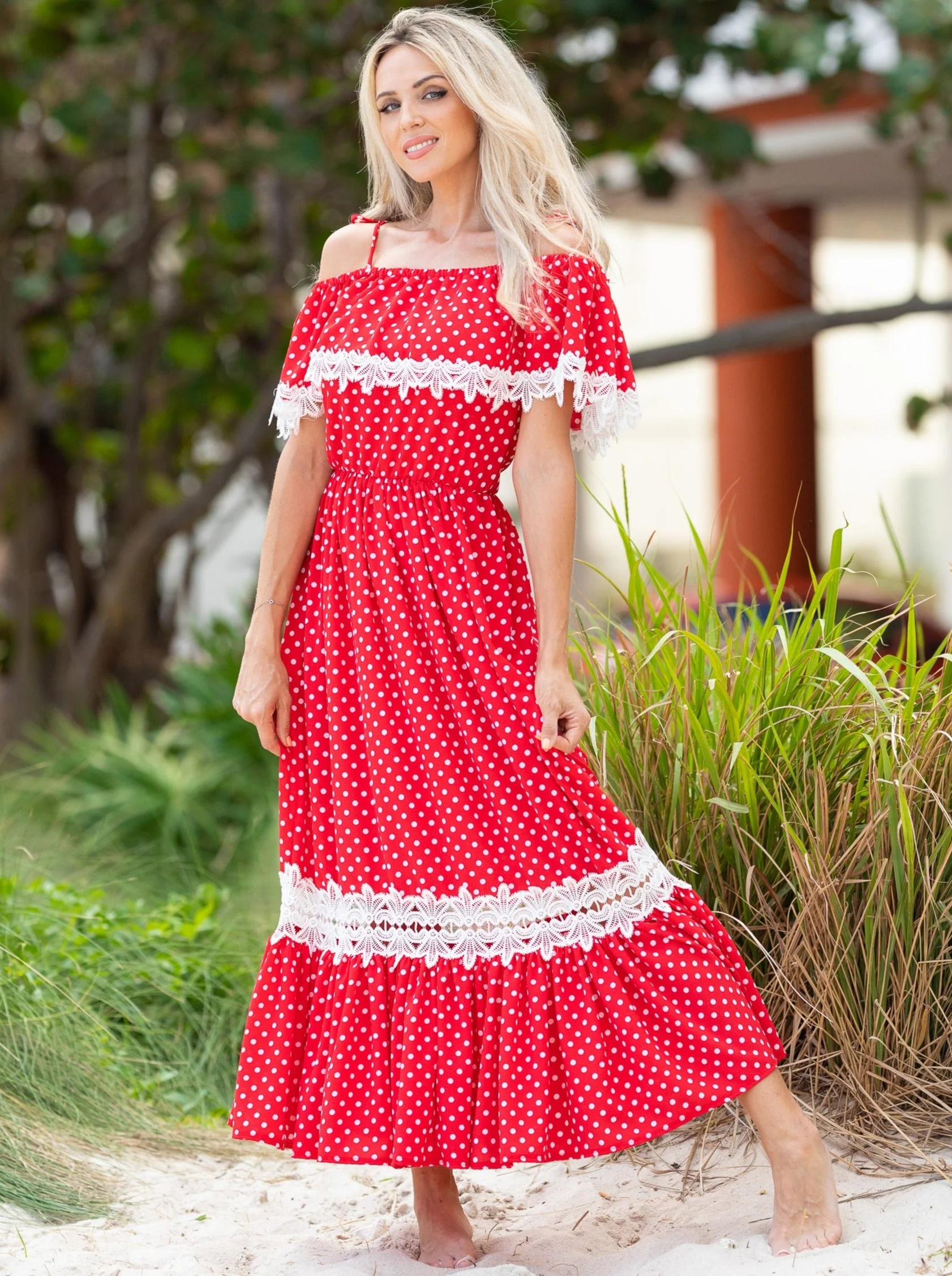 Mommy And Me Connect the Dots Boho Maxi Dress - Image 3