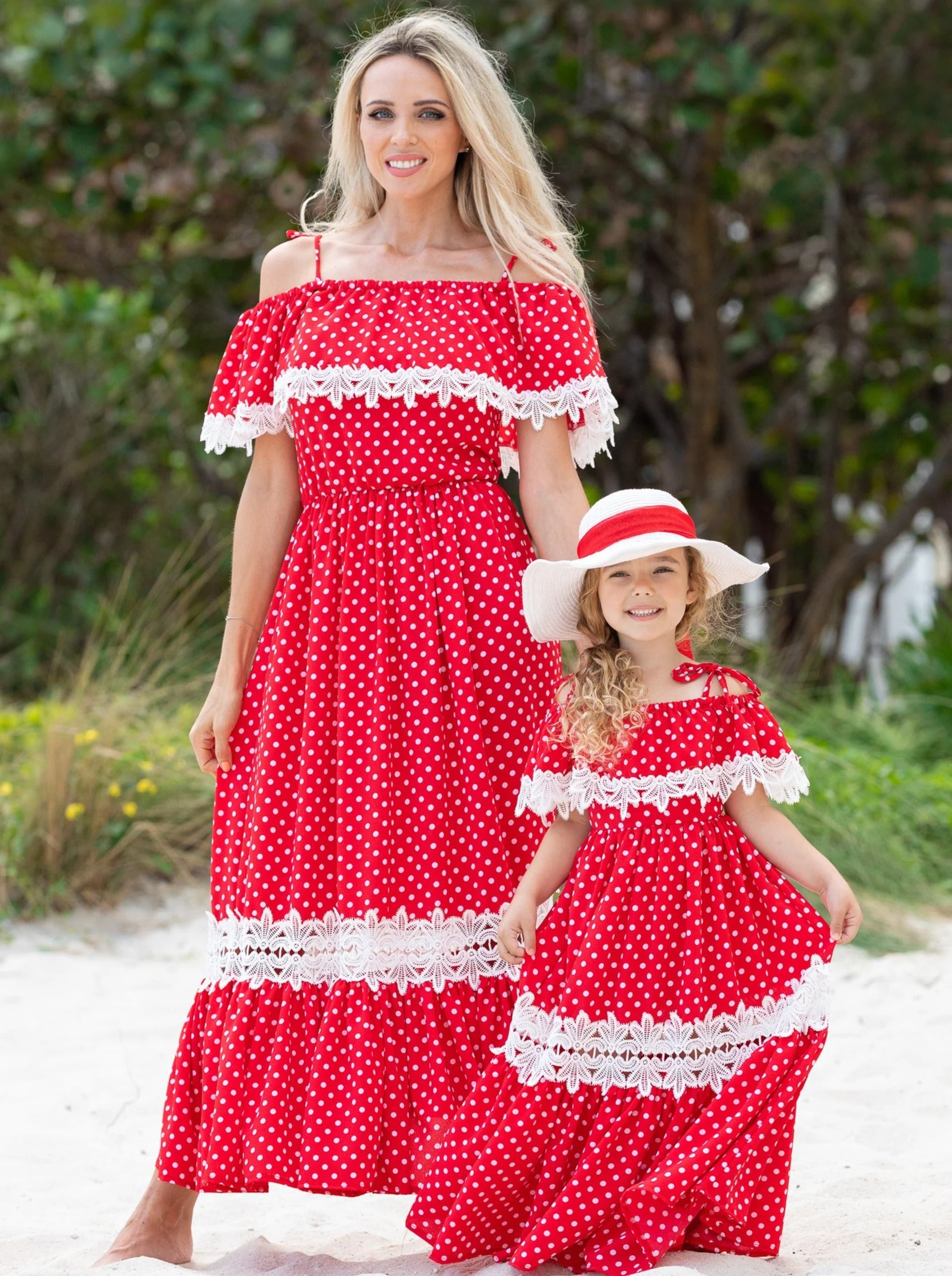 Mommy And Me Connect the Dots Boho Maxi Dress - Image 4