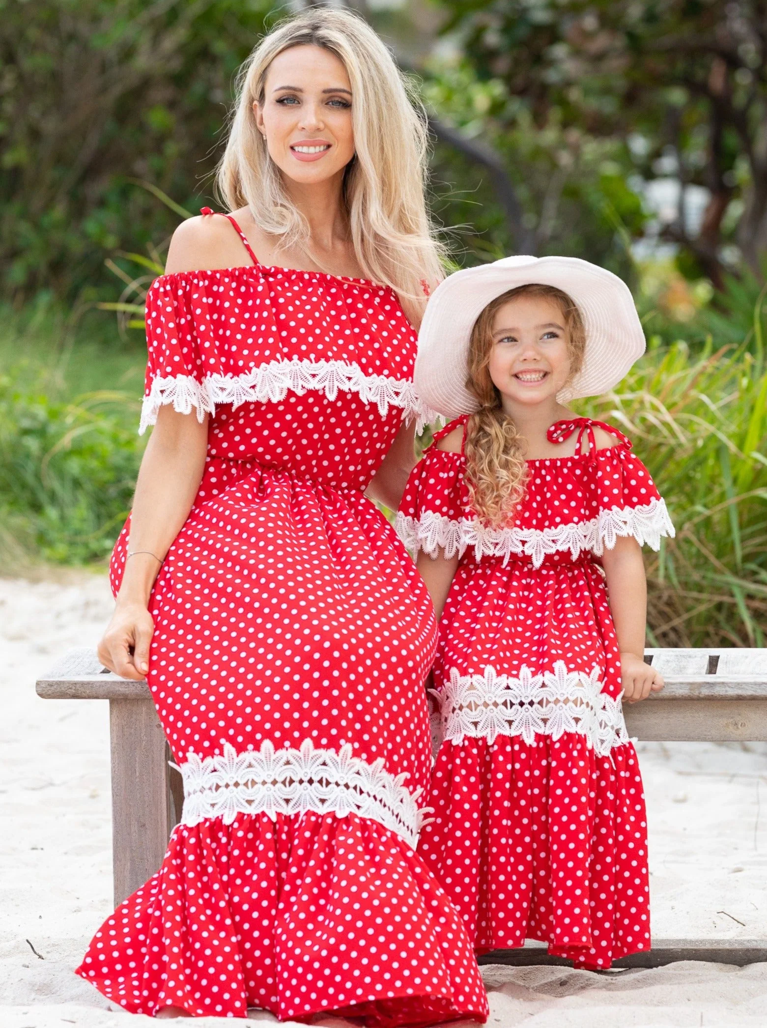 Mommy And Me Connect the Dots Boho Maxi Dress - Image 9