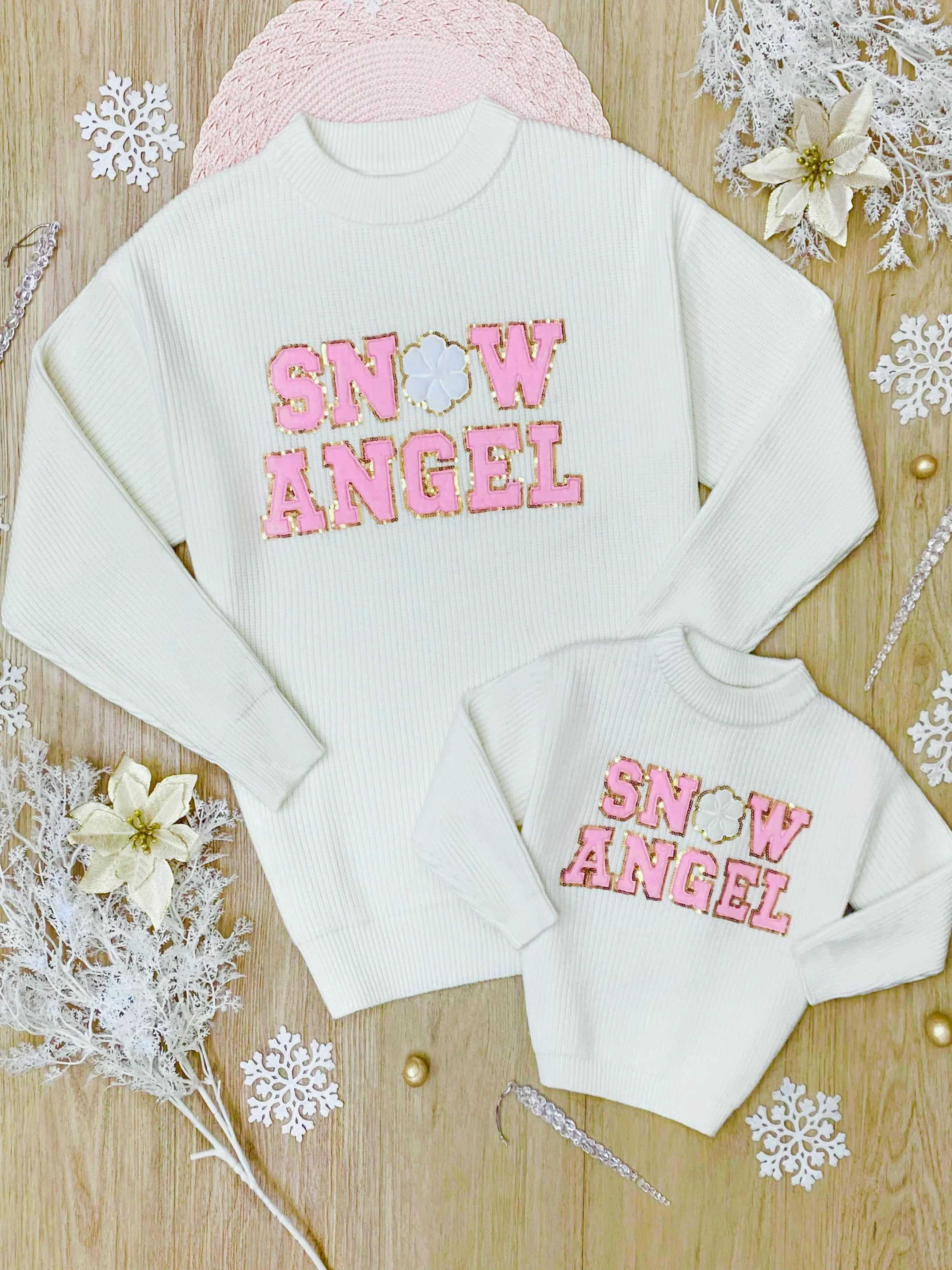 Mommy and Me Cozy Snow Angel Christmas Sweater - Image 6