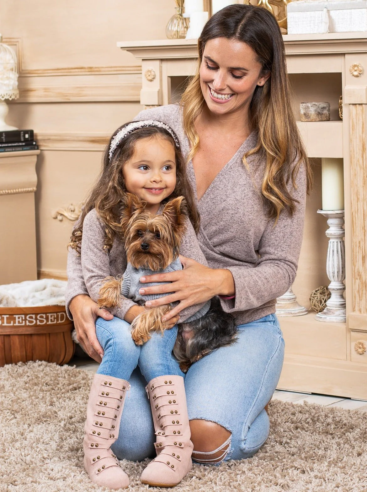 Mommy and Me Dress in Style Wrap Top - Image 3