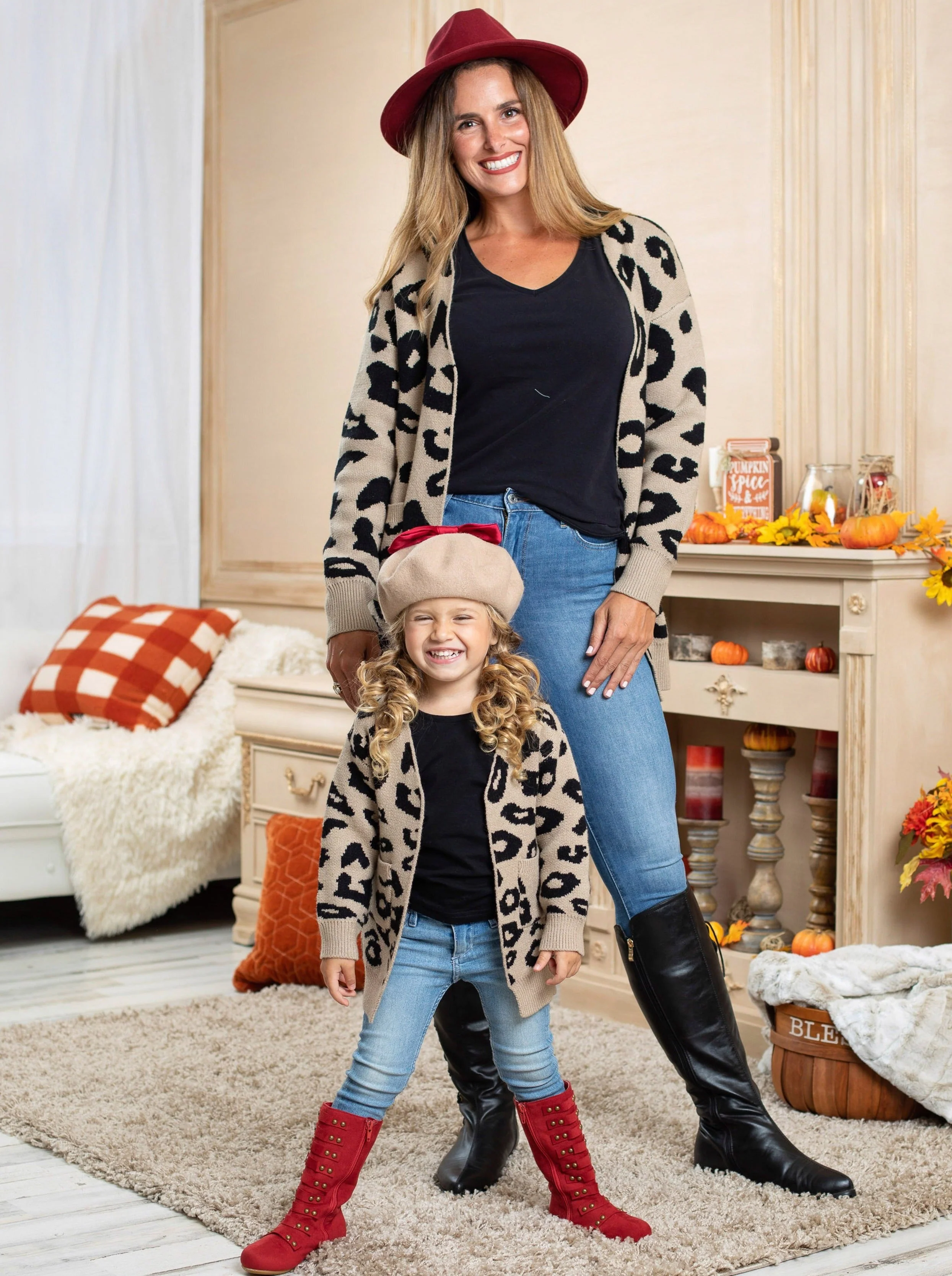 Mommy and Me City Chic Oversized Leopard Cardigan - Image 4