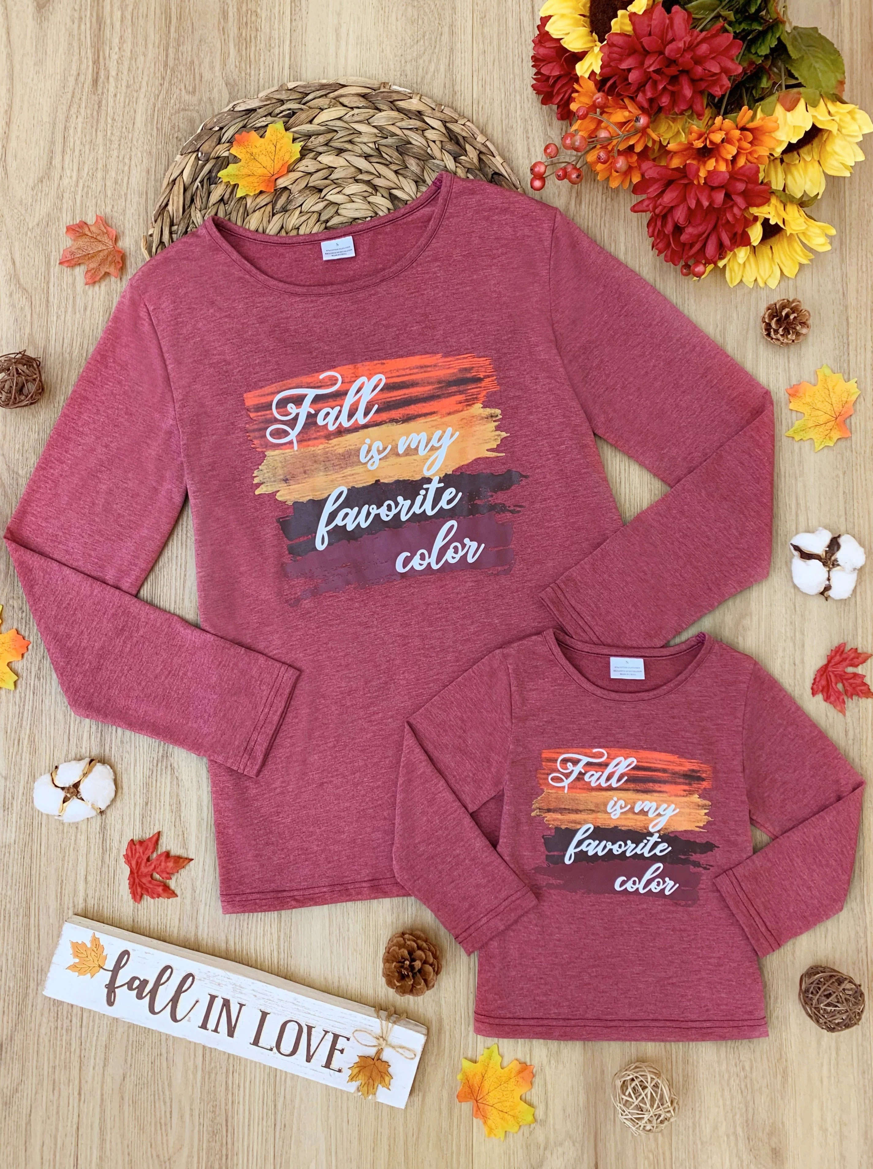Mommy and Me Fall Is My Favorite Color Top - Image 4