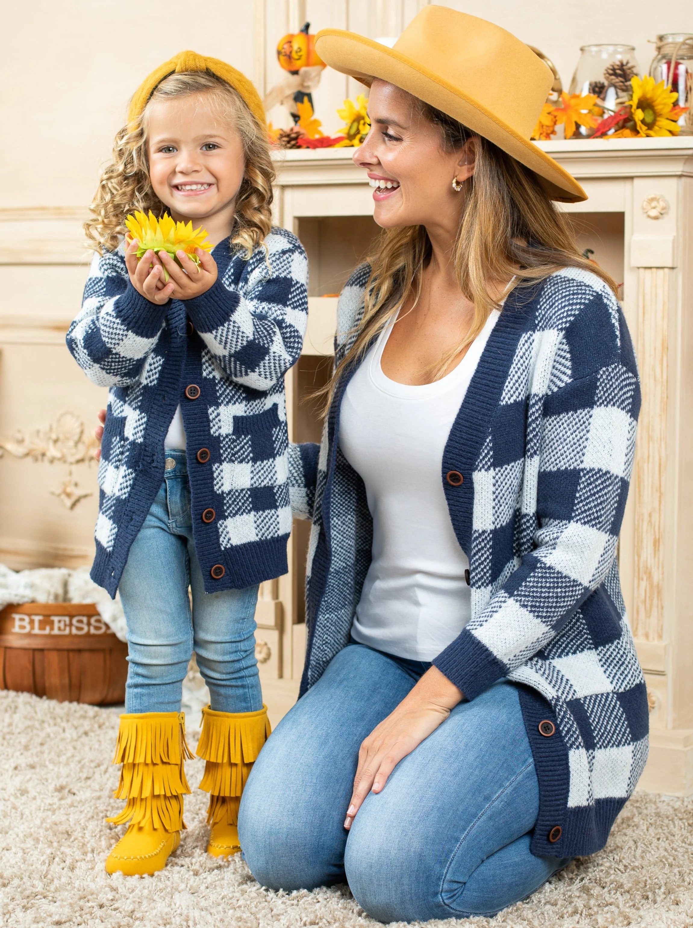 Women's Falling Leaves Oversized Cardigans - Image 3
