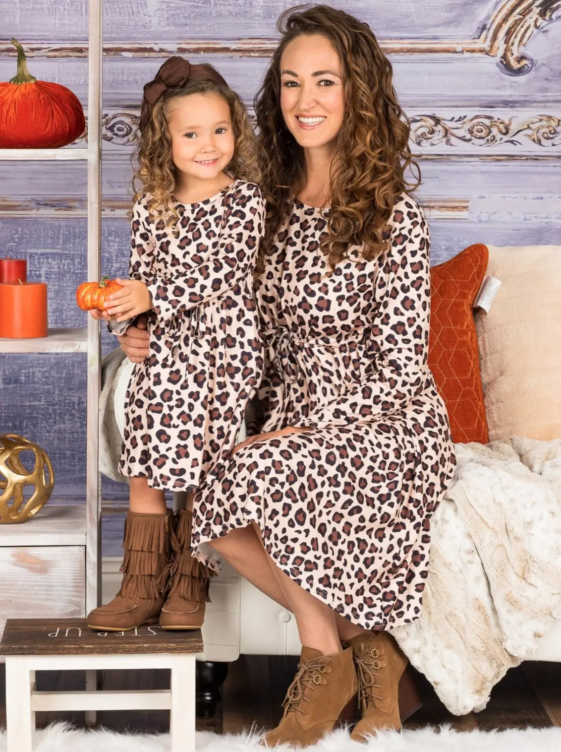 Mommy and Me Leopard Knot-Waist Maxi Dress - Image 2