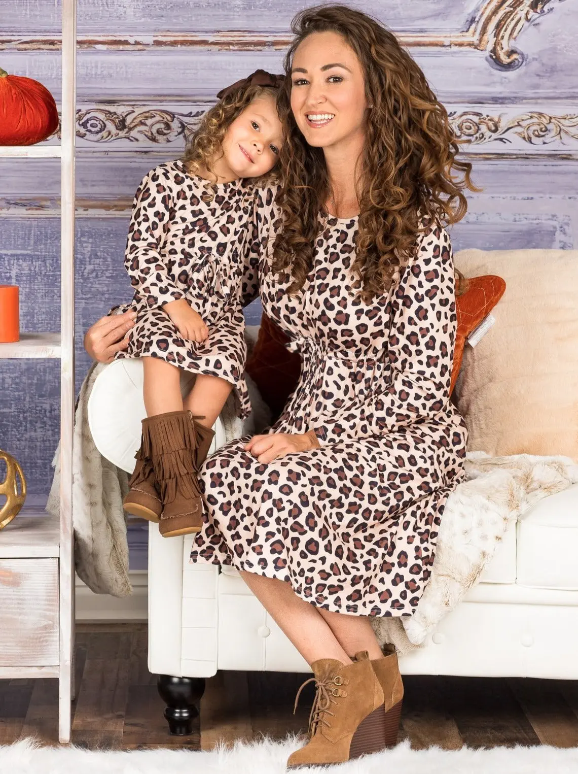 Mommy and Me Leopard Knot-Waist Maxi Dress - Image 3