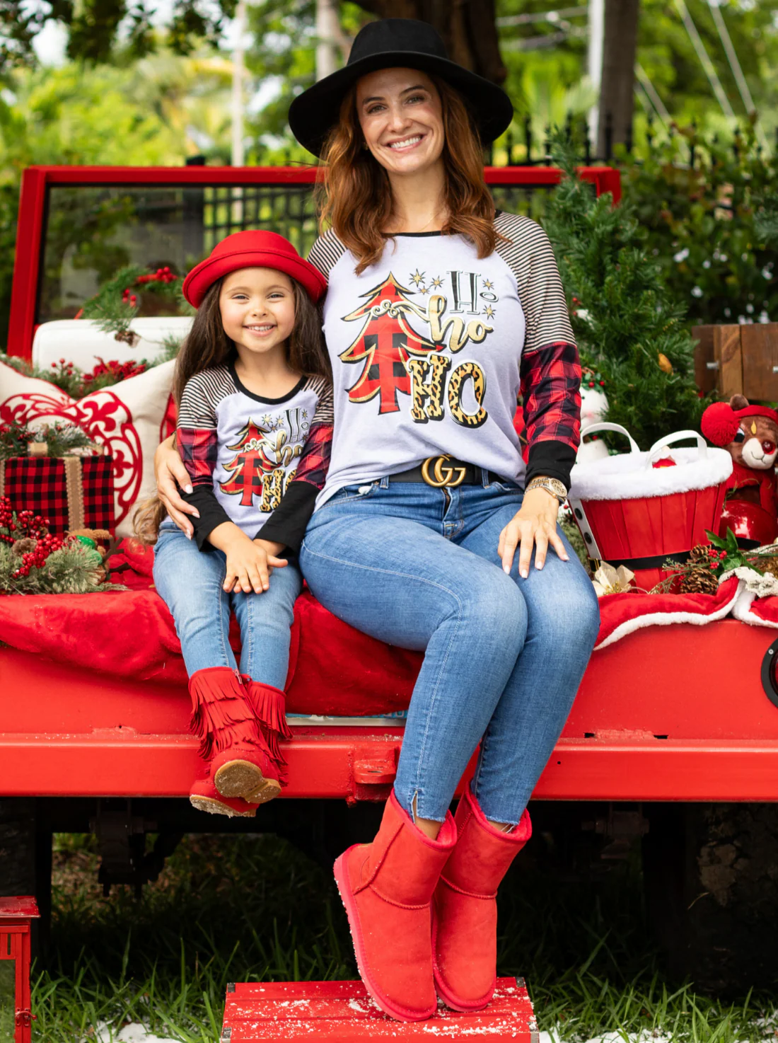 Mommy and Me Ho Ho Ho Colorblock Top - Image 3