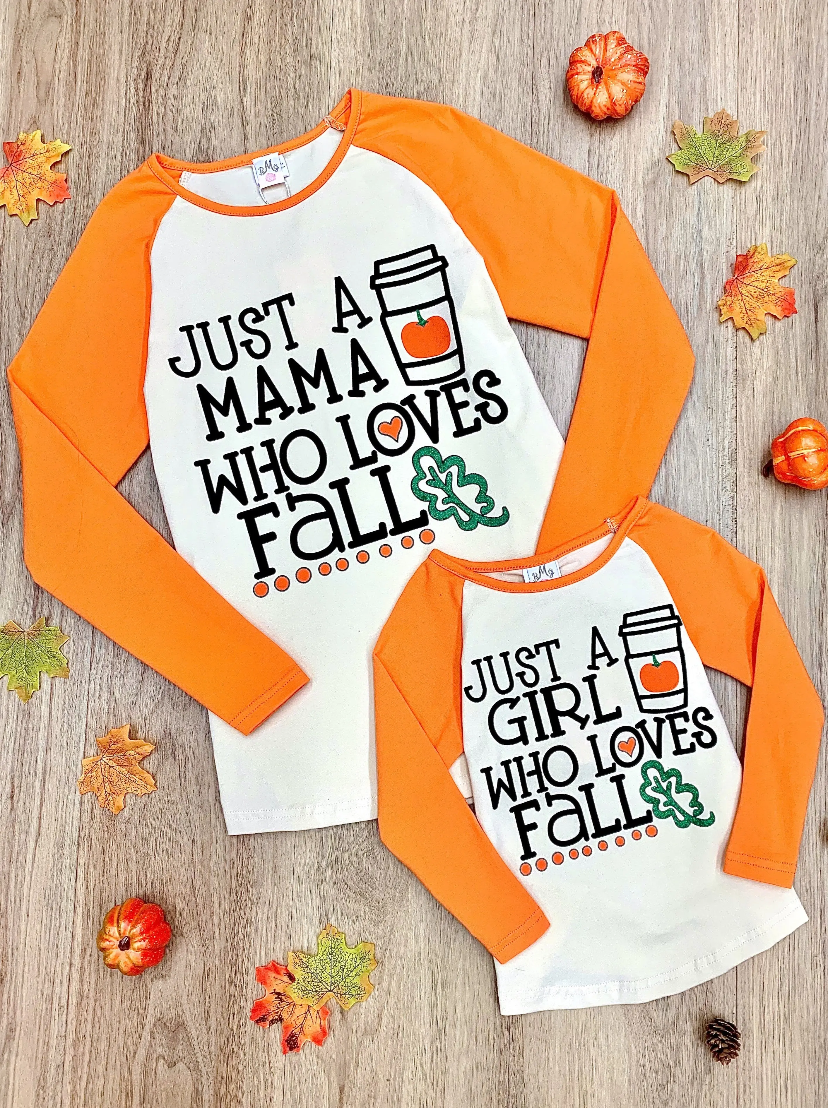 Mommy and Me Loves Fall Raglan Top - Image 2