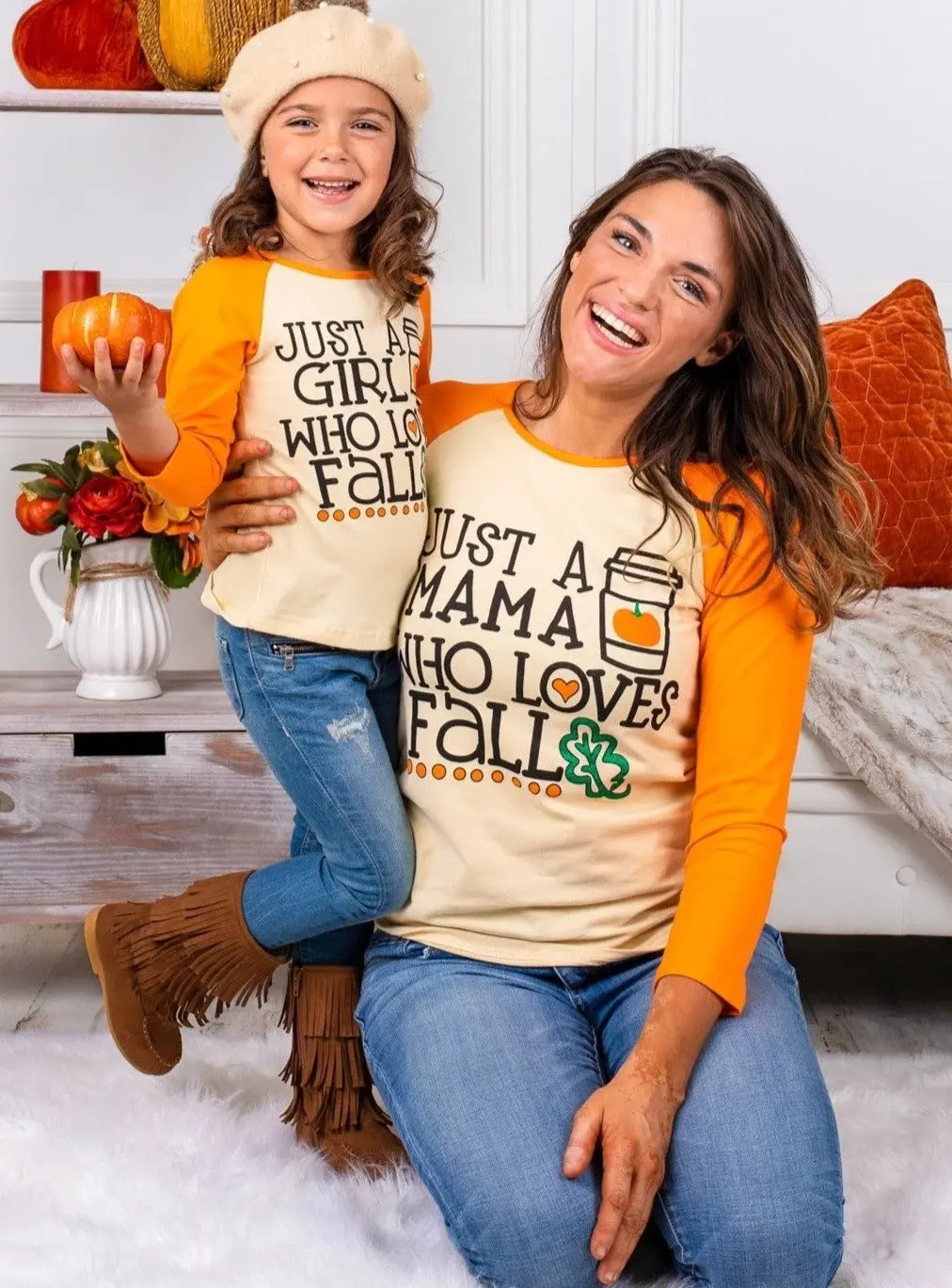 Mommy and Me Loves Fall Raglan Top - Image 6