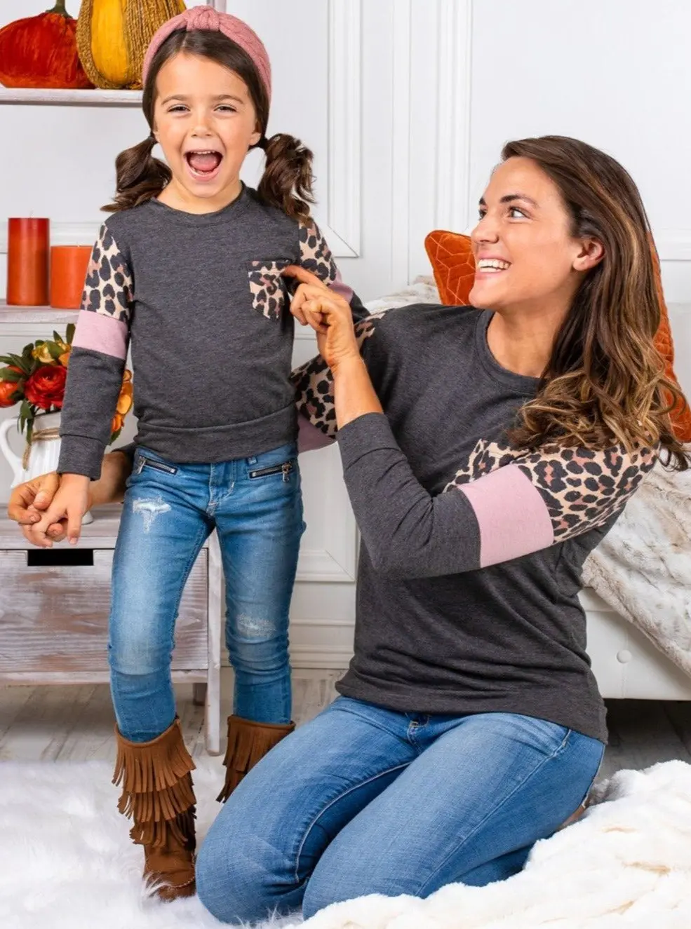 Mommy and Me Fierce Pocket Colorblock Sleeve Top - Image 2