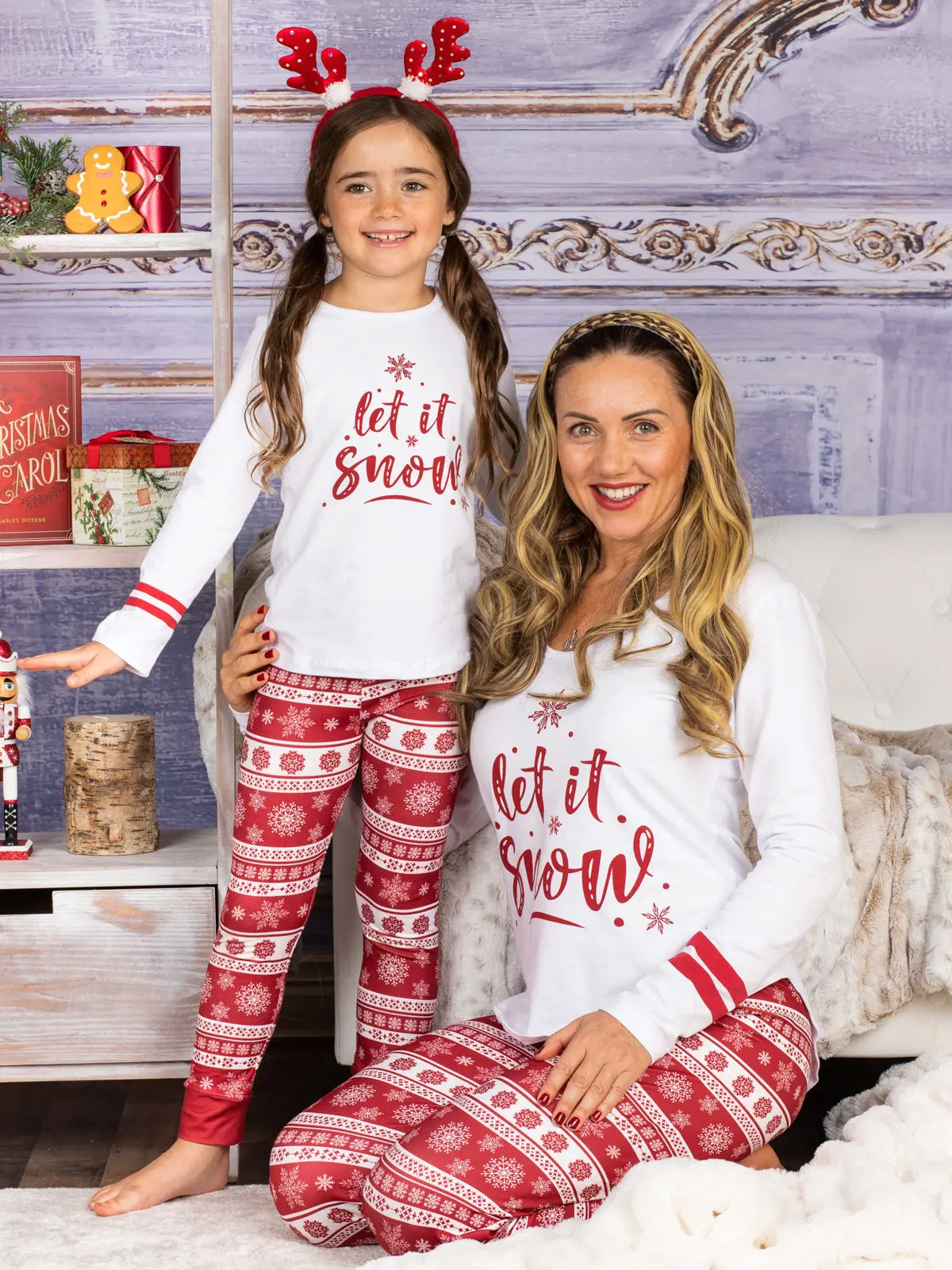 Mommy and Me Let It Snow Pajama Set - Image 3
