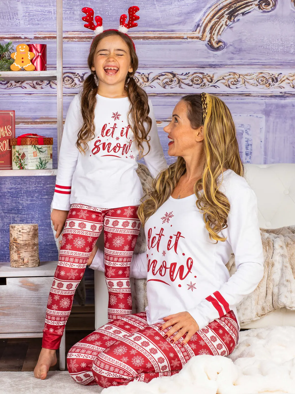 Mommy and Me Let It Snow Pajama Set - Image 4