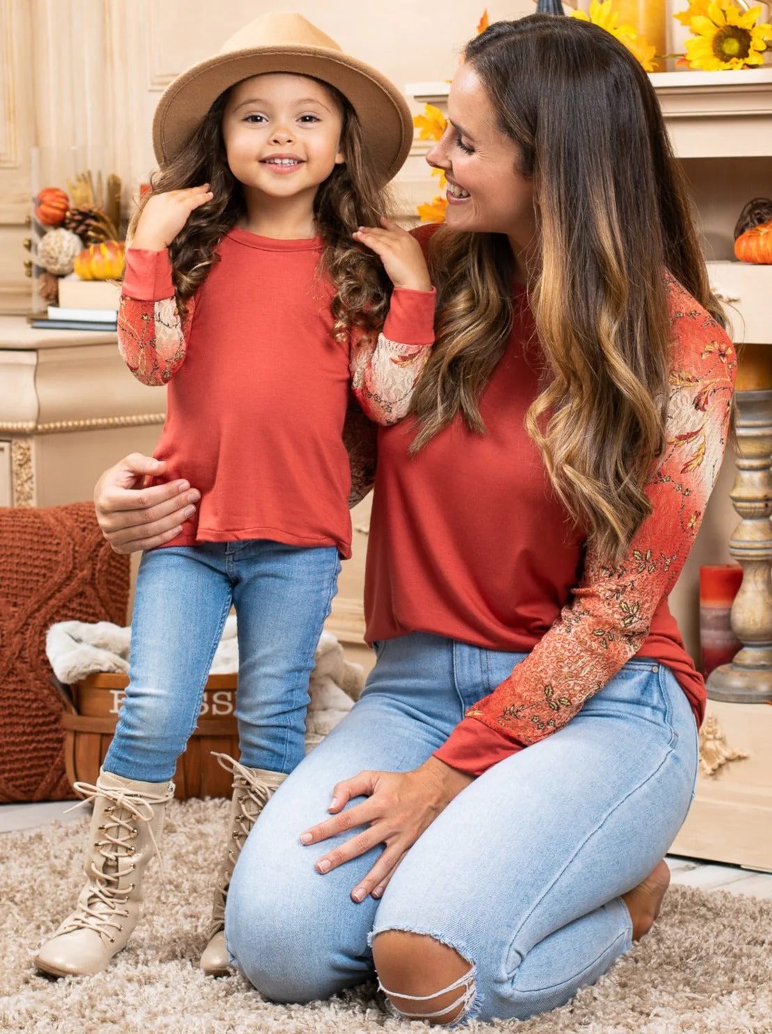 Mommy and Me Autumn Florals Raglan Top - Image 6