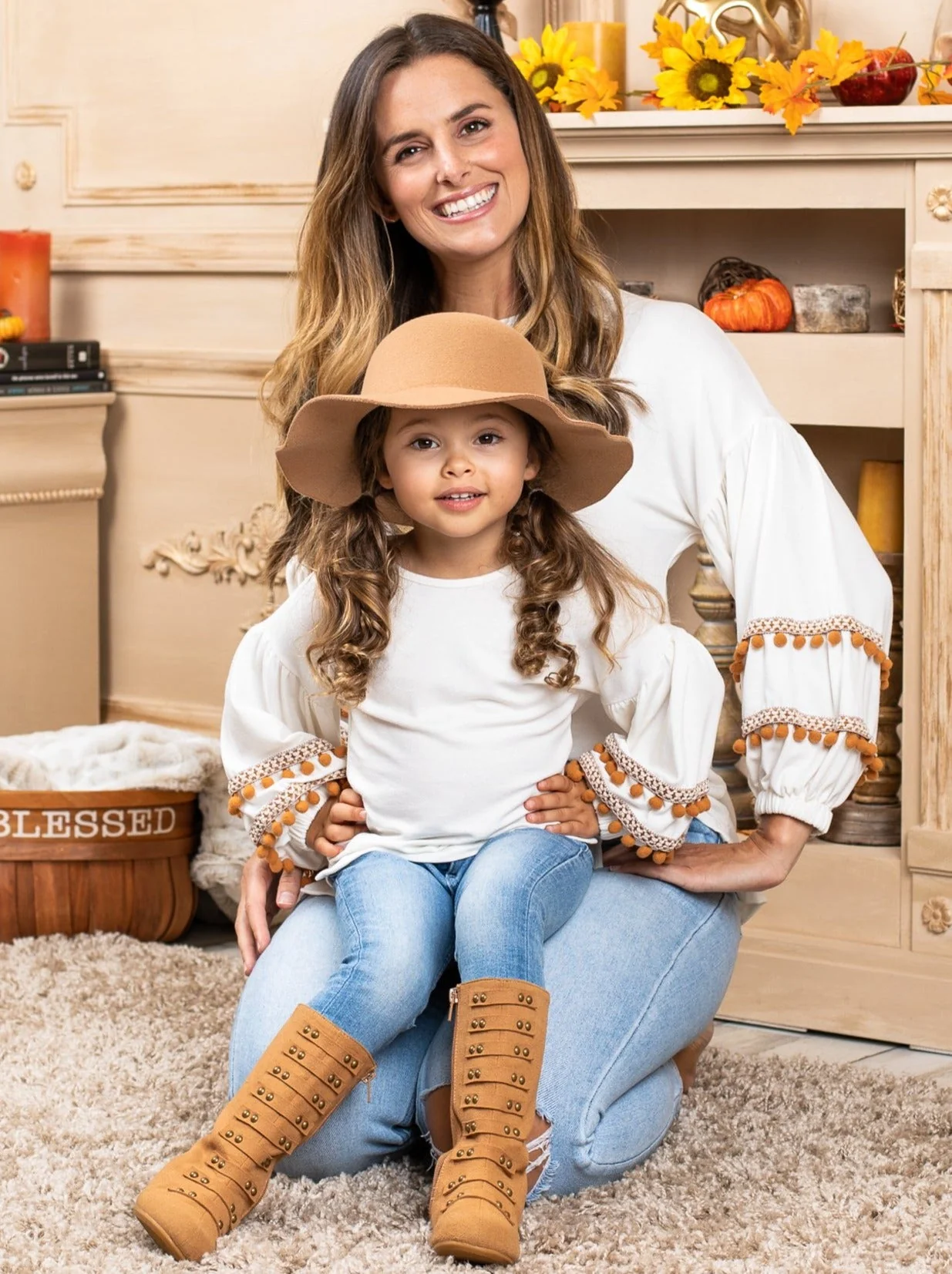Mommy and Me Tassel Puff Sleeve Top - Image 6