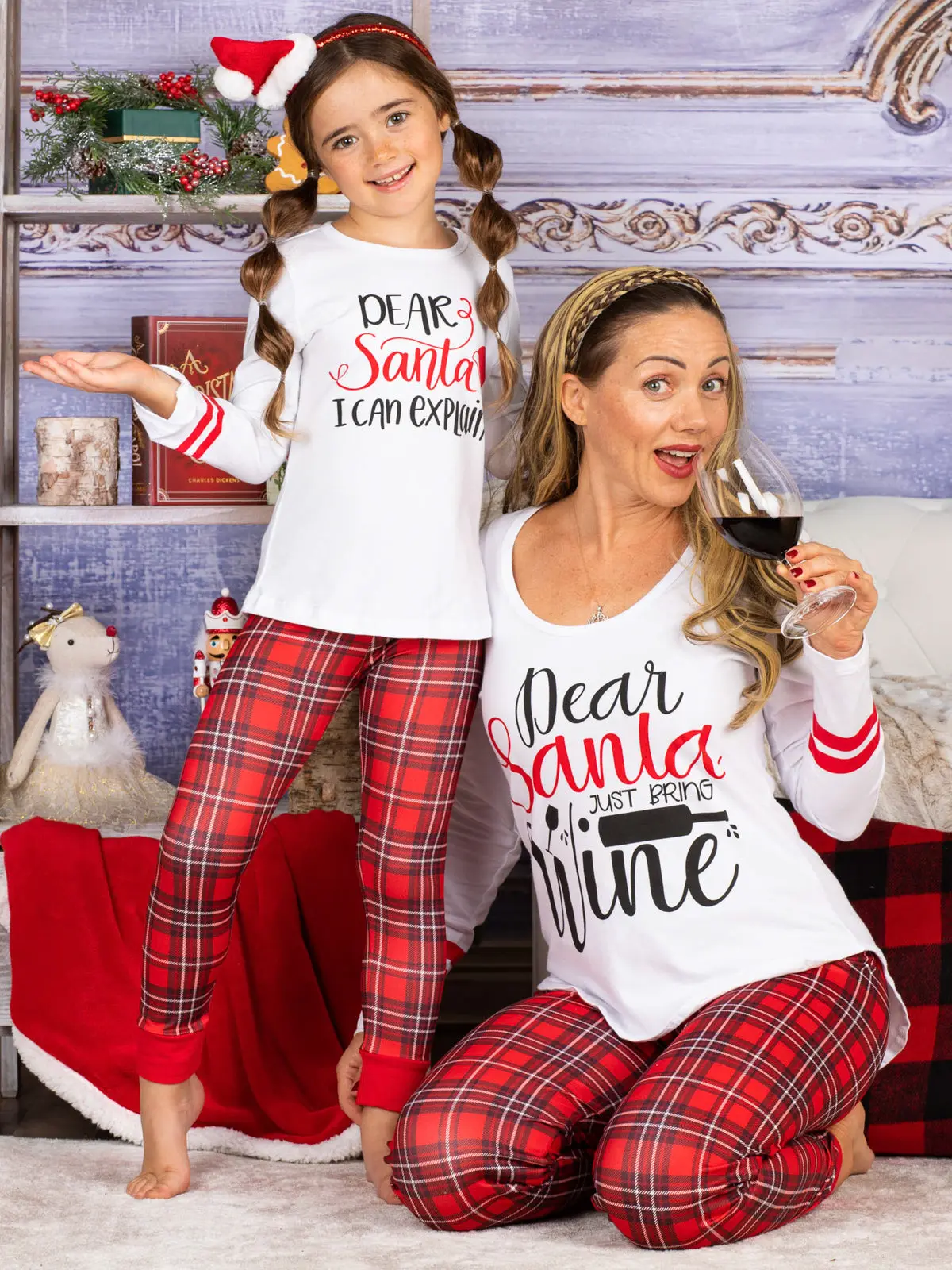 Mommy and Me Dear Santa Pajama Set - Image 2