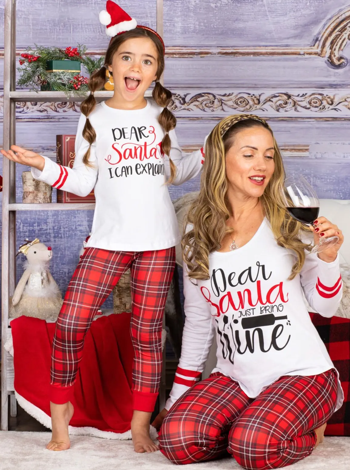 Mommy and Me Dear Santa Pajama Set - Image 3
