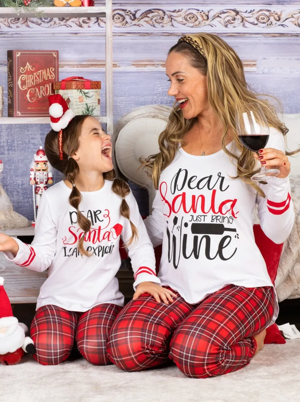 Mommy and Me Dear Santa Pajama Set - Image 4