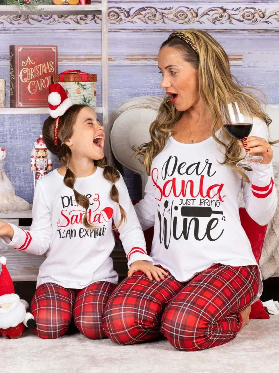 Mommy and Me Dear Santa Pajama Set - Image 5