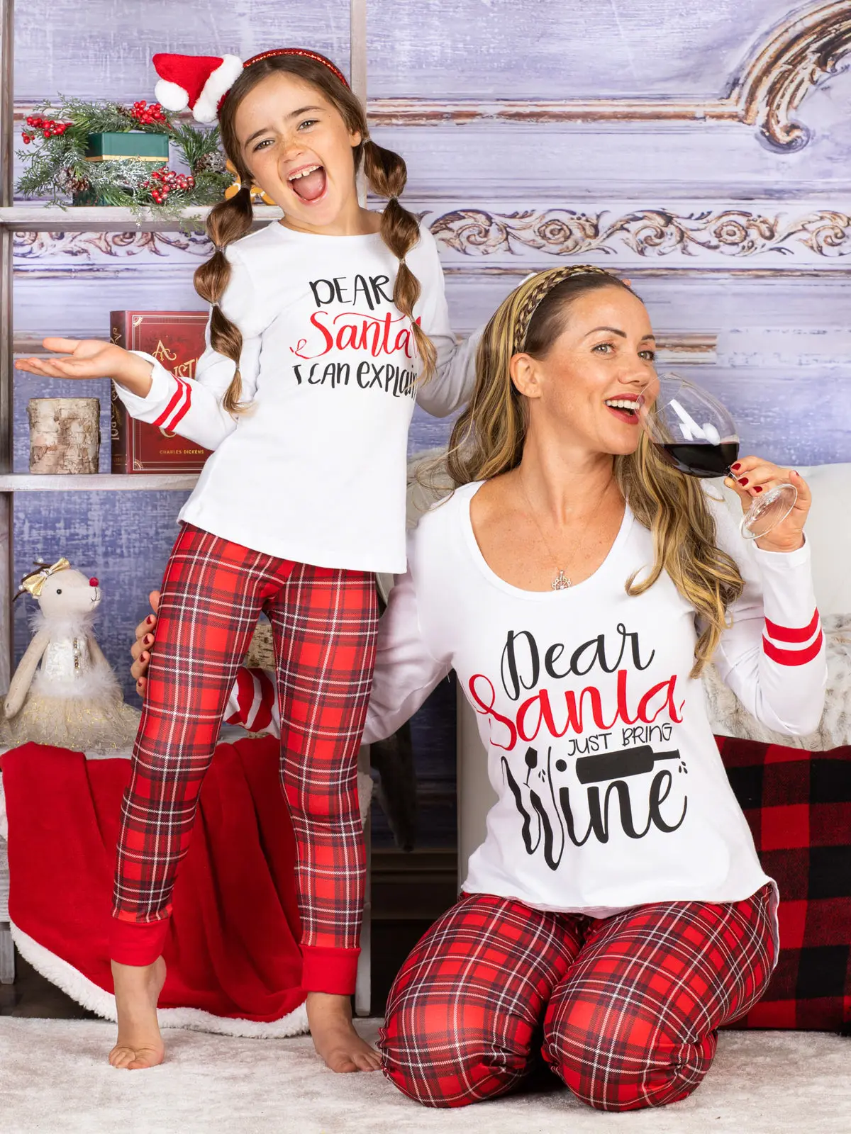 Mommy and Me Dear Santa Pajama Set - Image 7