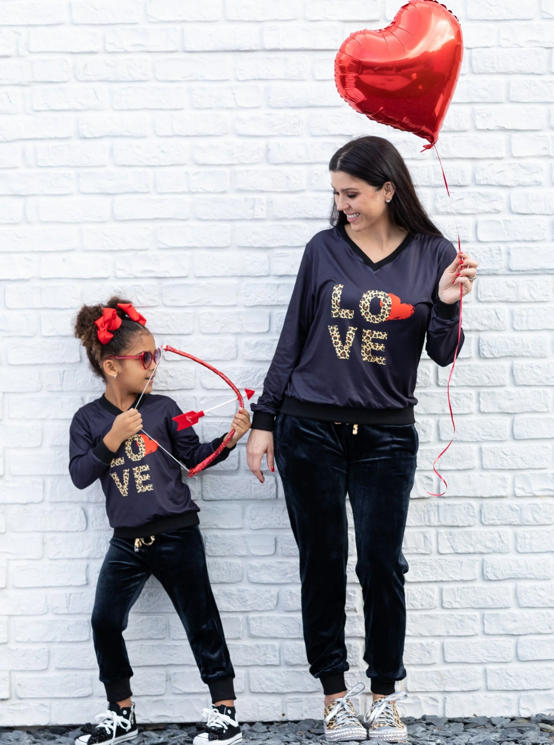 Mommy and Me Leopard Love Jogger Set - Image 4