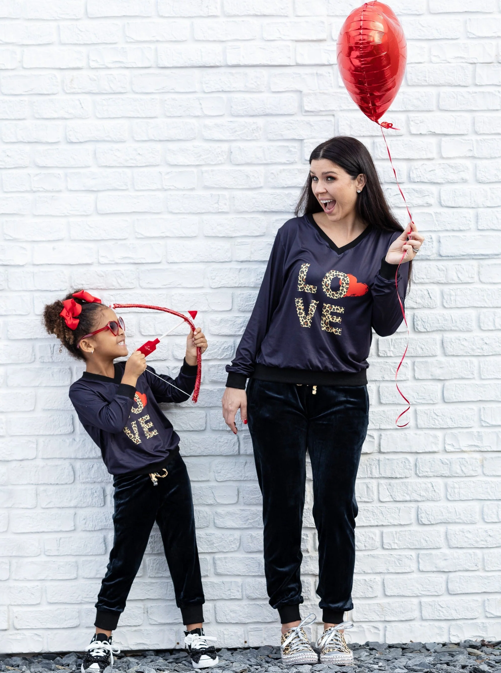 Mommy and Me Leopard Love Jogger Set - Image 5