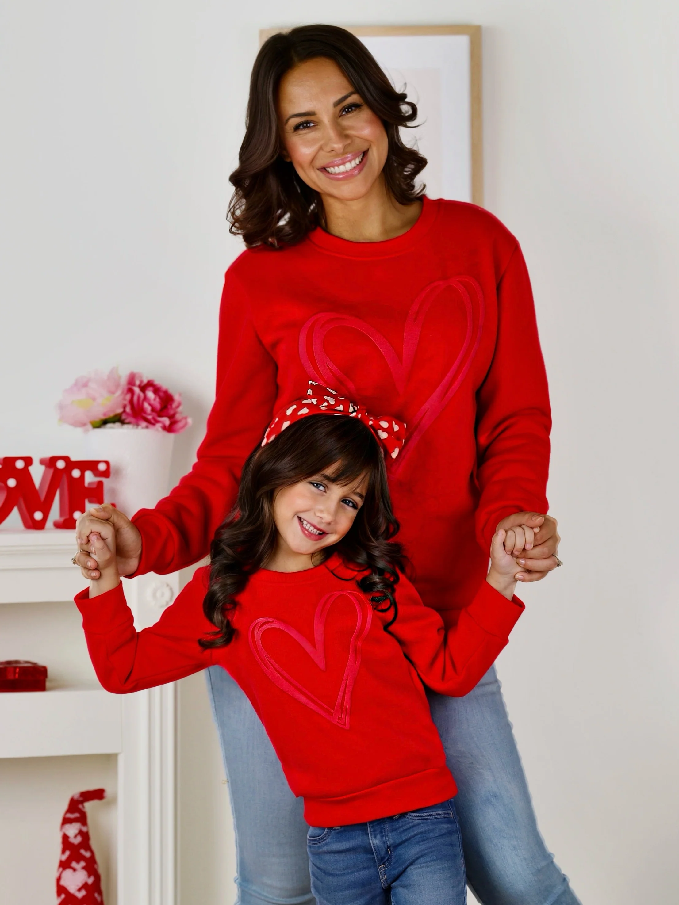Mommy and Me Lovely Heart Embossed Sweatshirt - Image 2