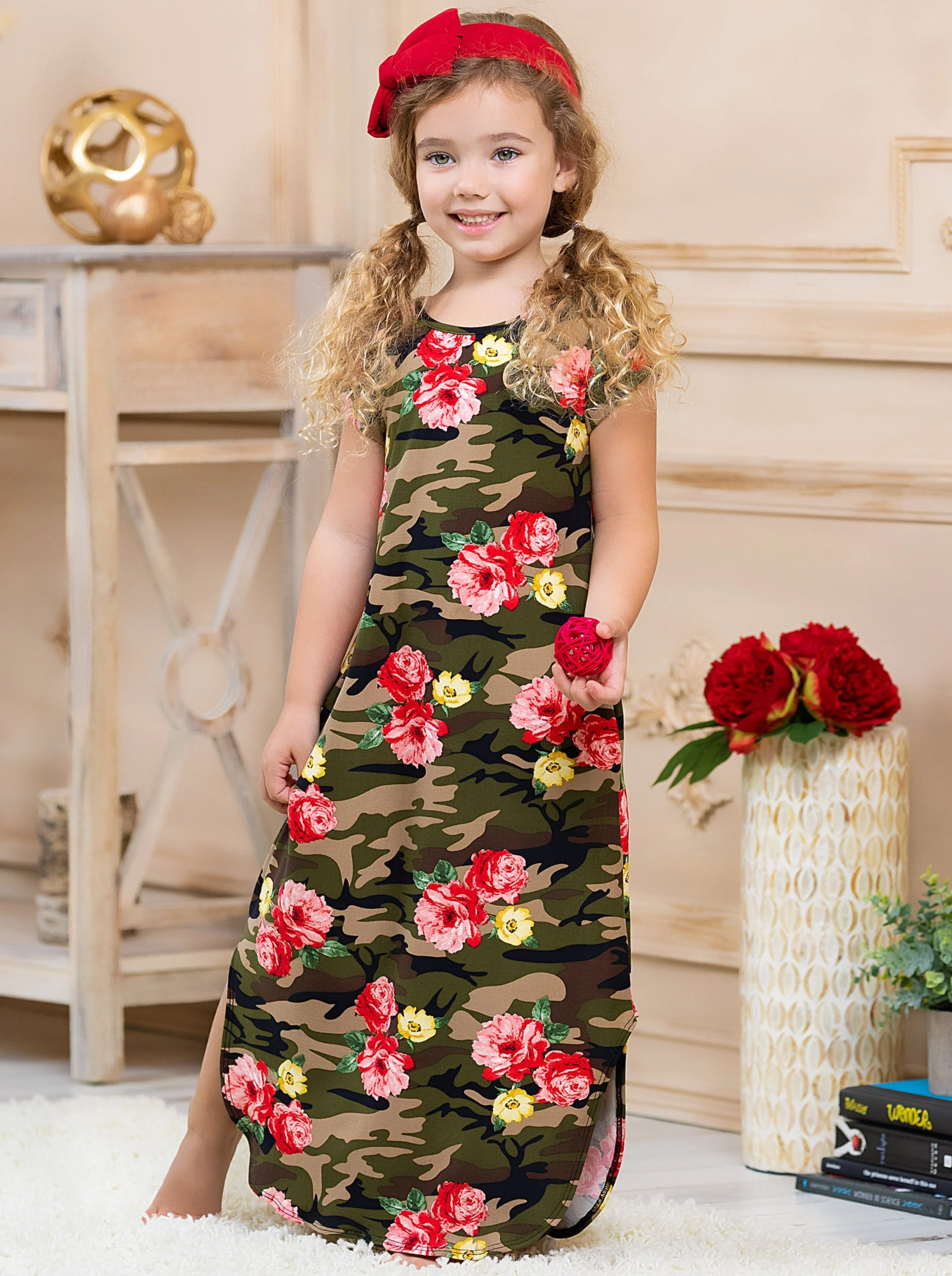 Mommy and Me Floral Camo Maxi Dress - Image 4