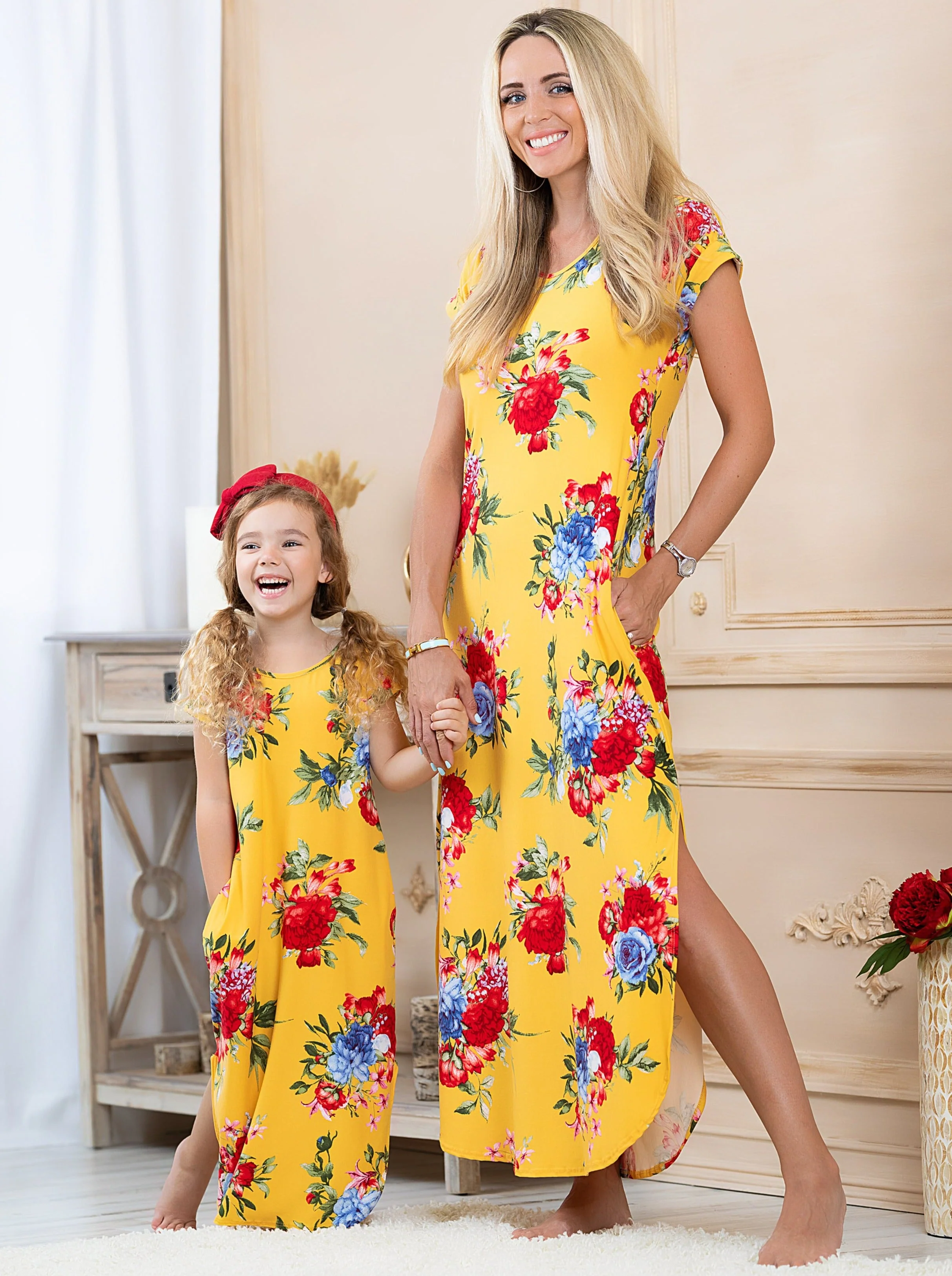 Mommy and Me Flower Fancy Maxi Dress - Image 3