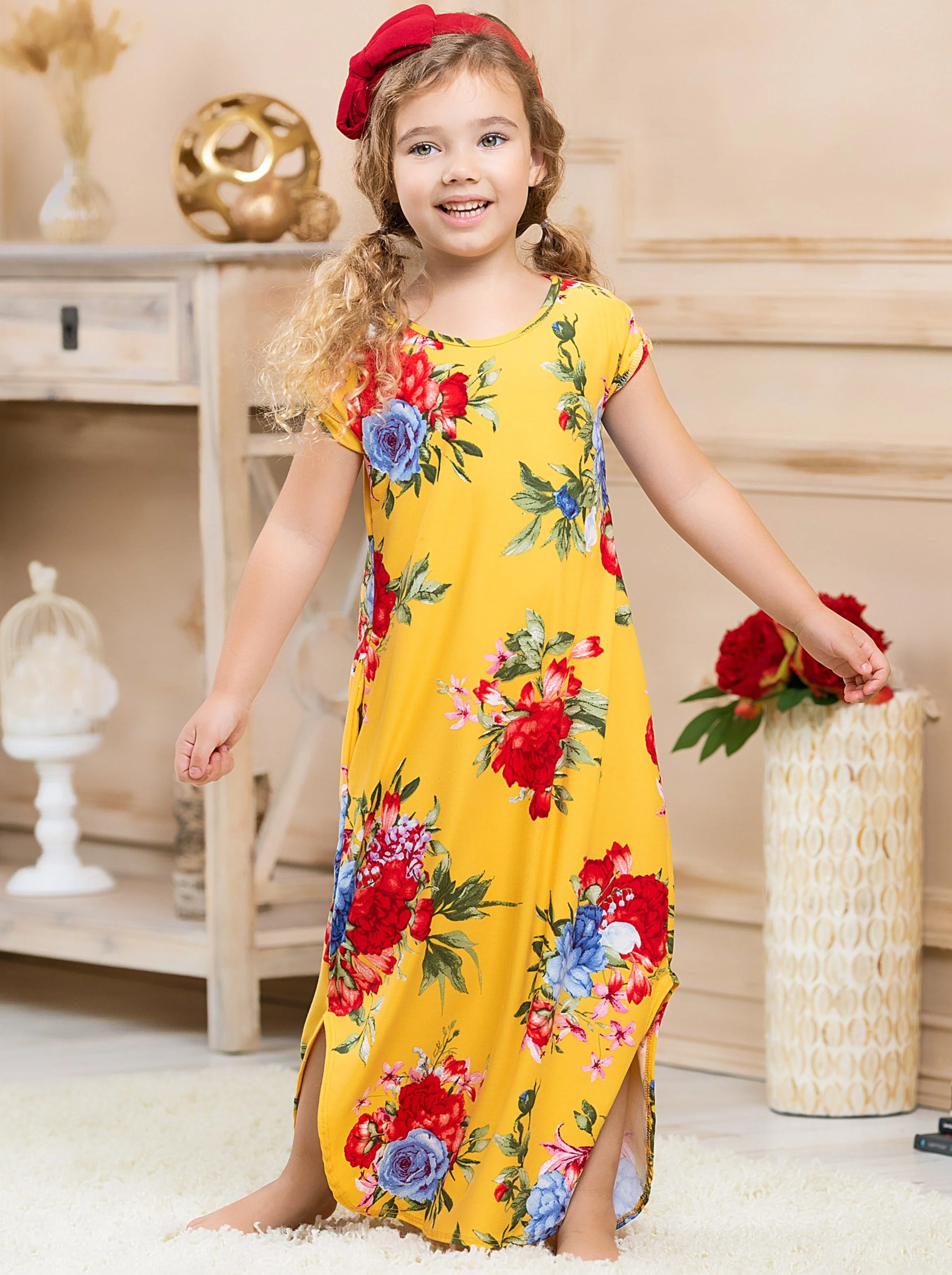 Mommy and Me Flower Fancy Maxi Dress - Image 5