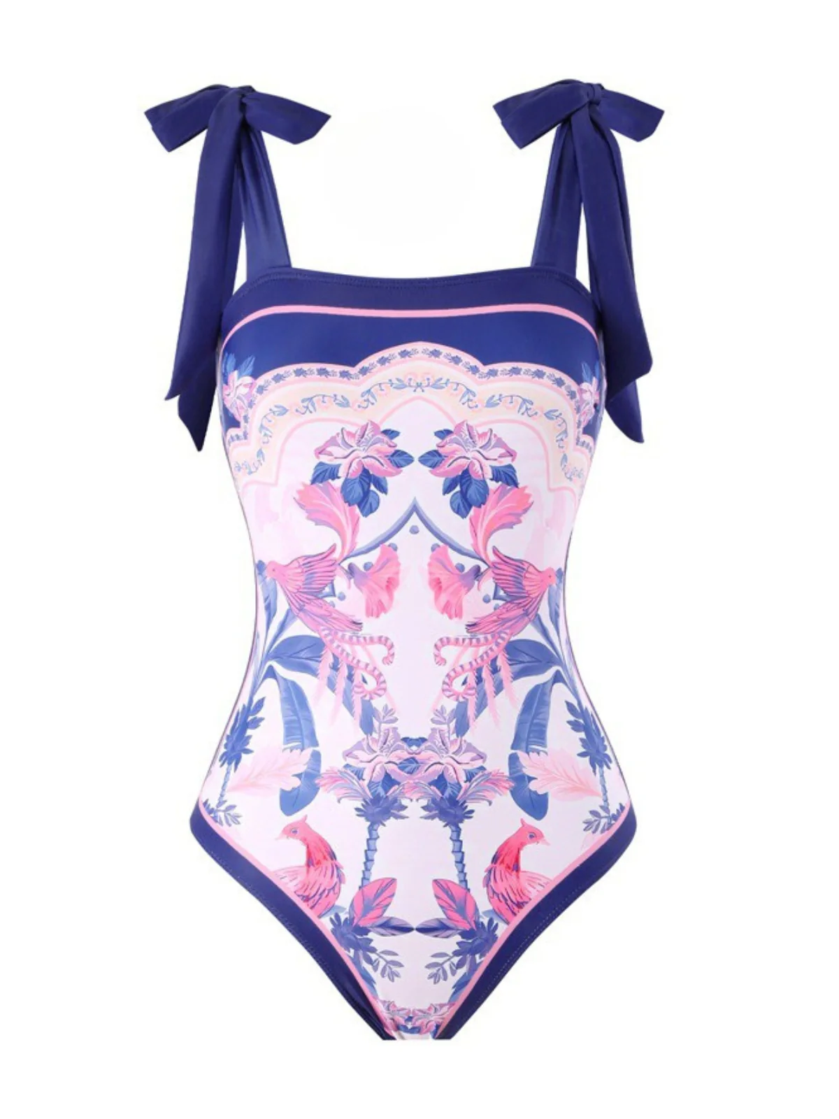 Mommy and Me Floral Print One-Piece Swimsuit - Image 2