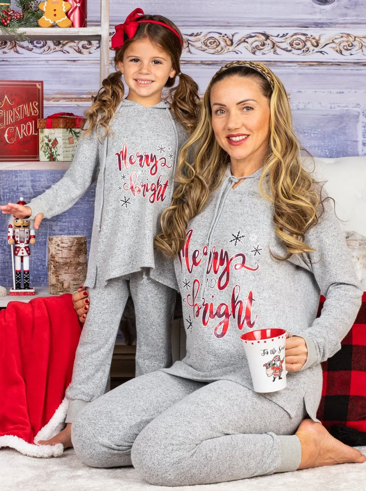 Mommy and Me Merry and Bright Jogger Set - Image 6