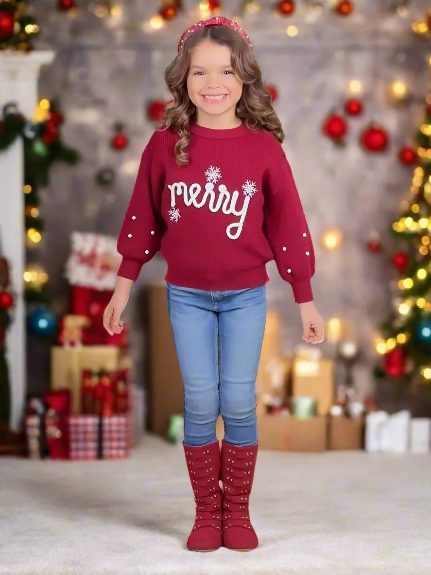 Mommy and Me Snowflake Merry Christmas Sweater - Image 6