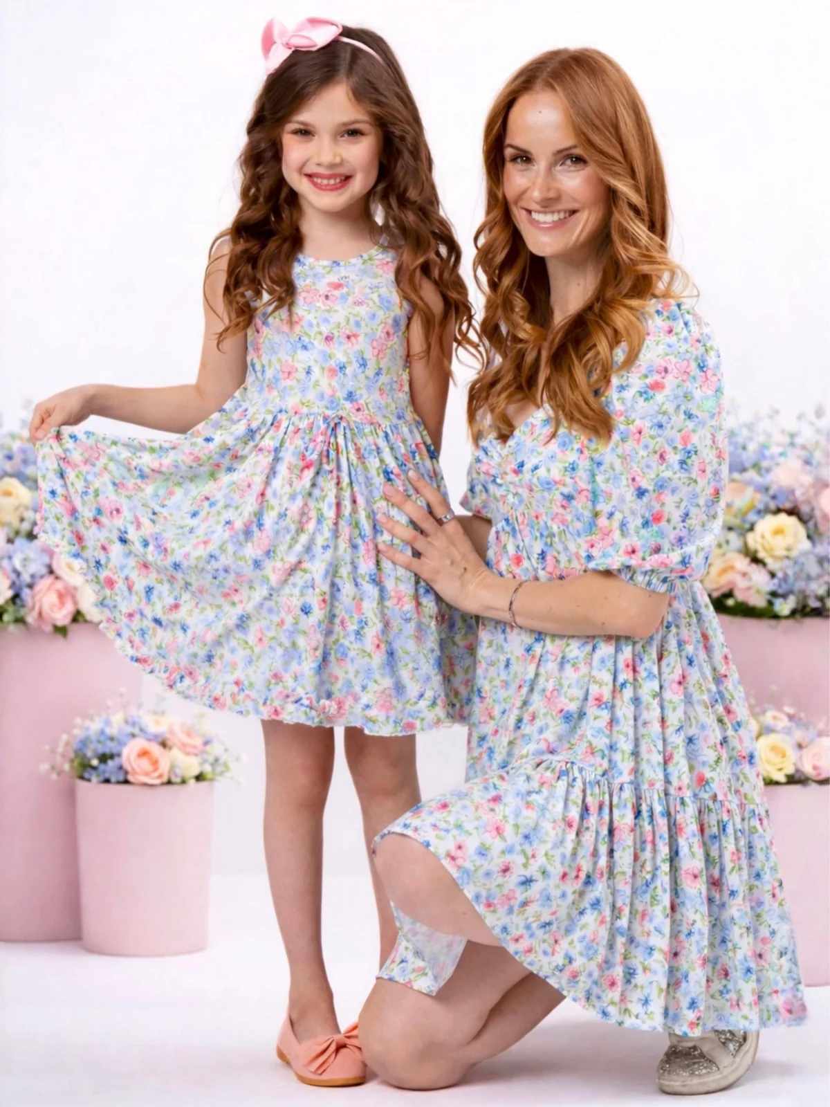Mommy and Me Blossom Charm Floral Dress