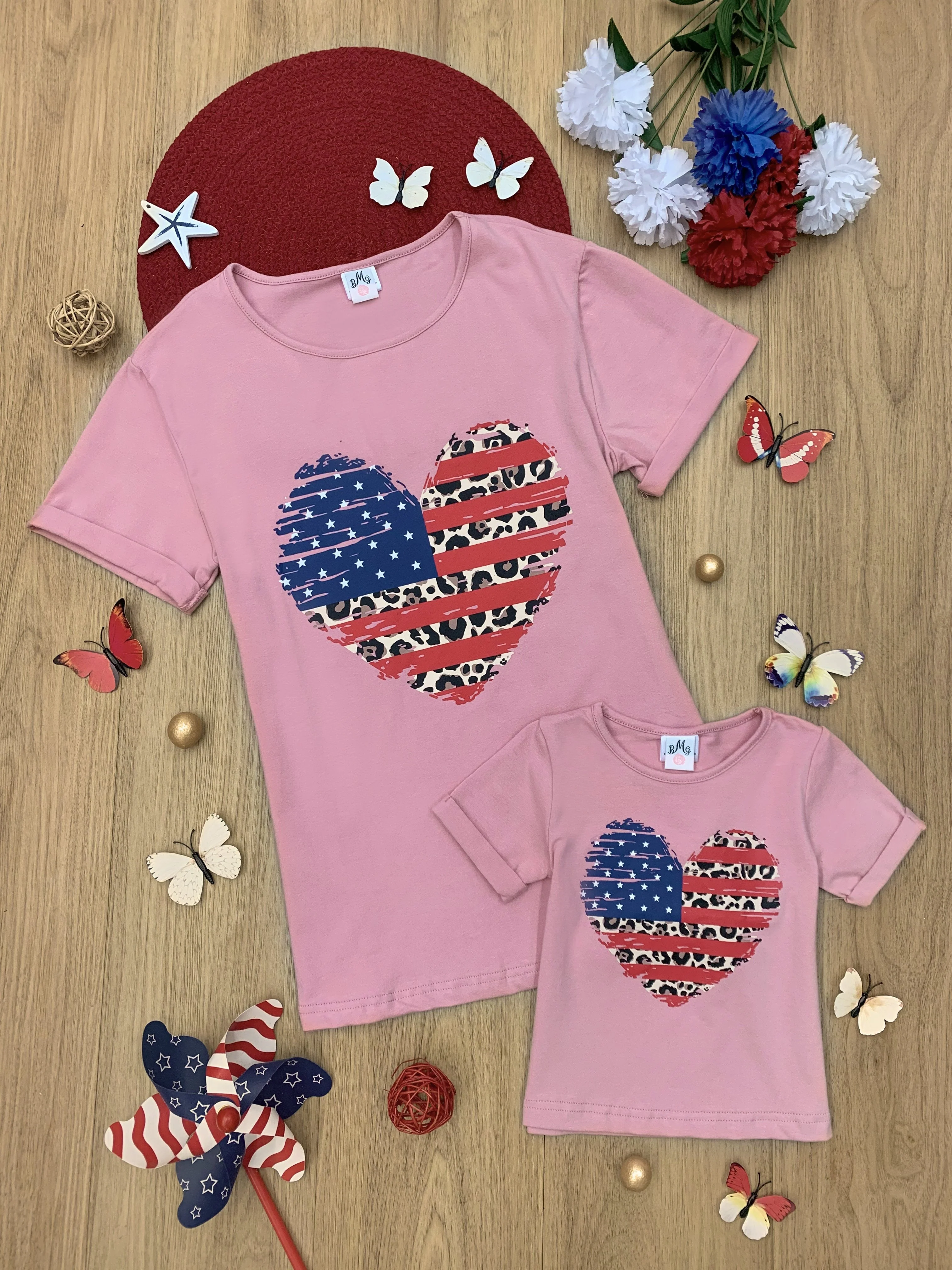 Mommy and Me Patriotic Heart Top - Image 3