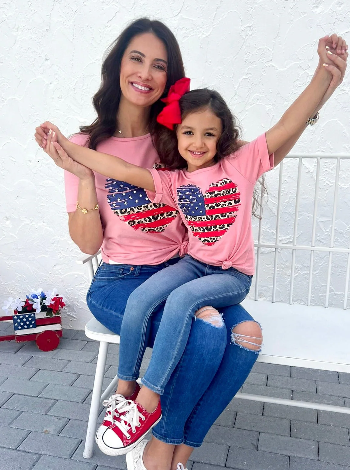 Mommy and Me Patriotic Heart Top - Image 6