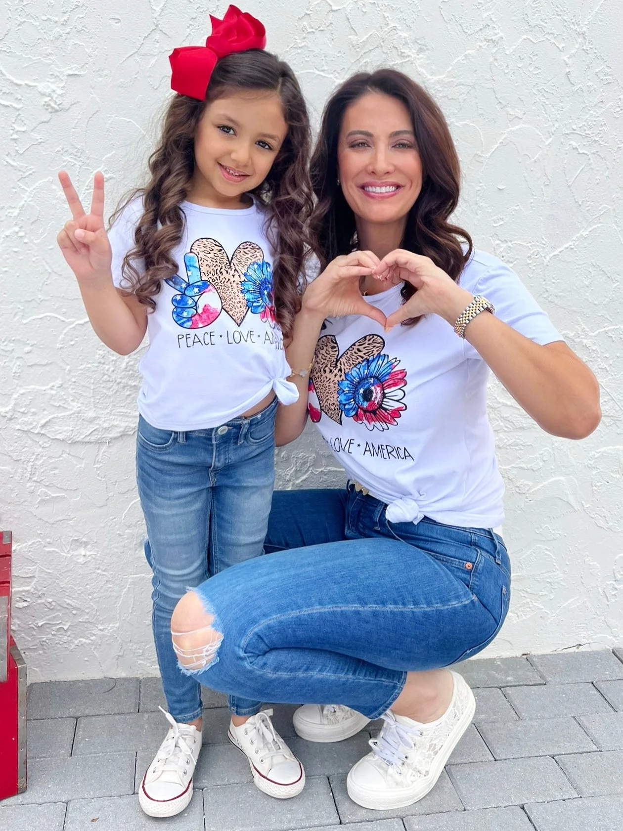 Peace, Love, America Short Sleeve Top - Image 4